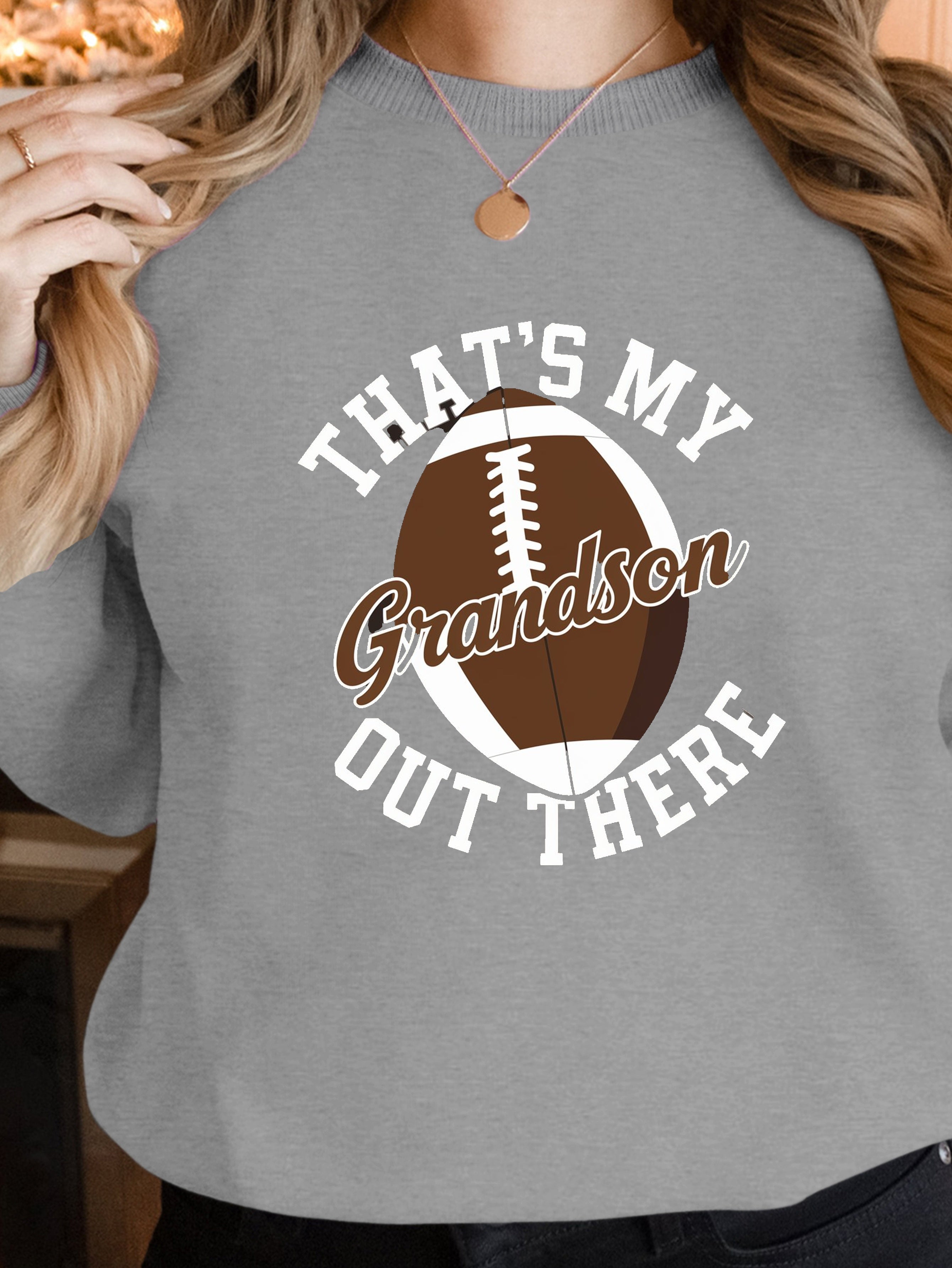 Grandson football illustration women's sweatshirts