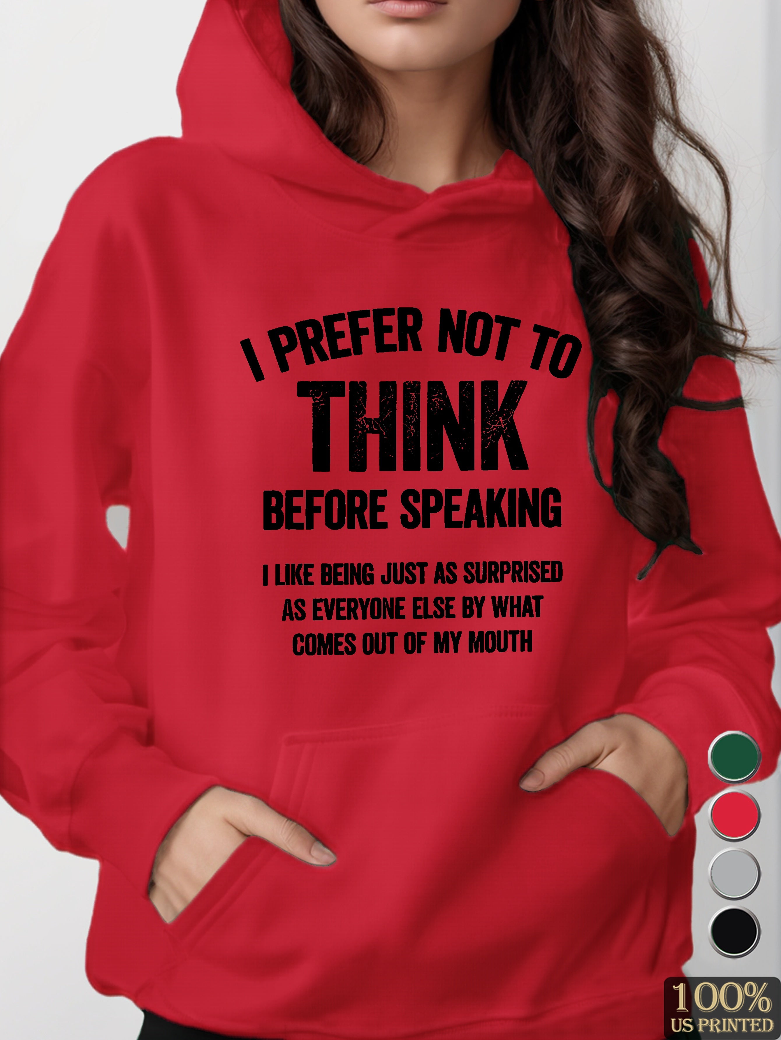 NOT TO THINK women's hooded sweatshirt