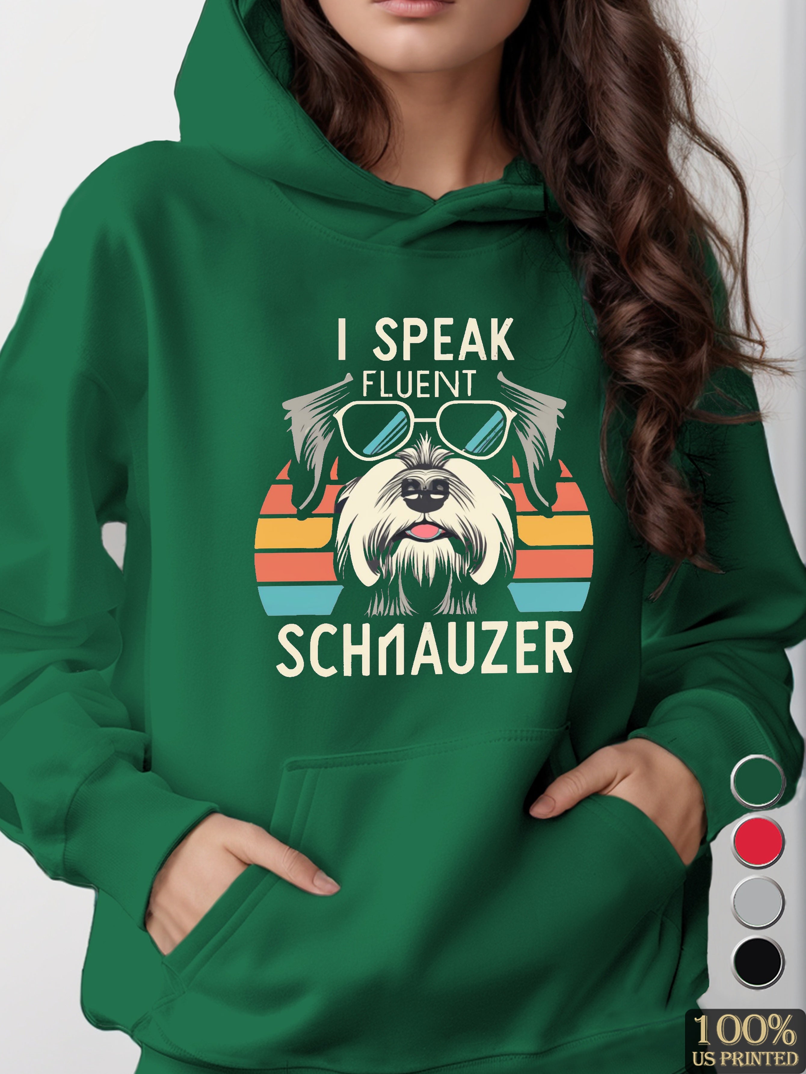 Fluent Schnauzer Style women's hooded sweatshirt