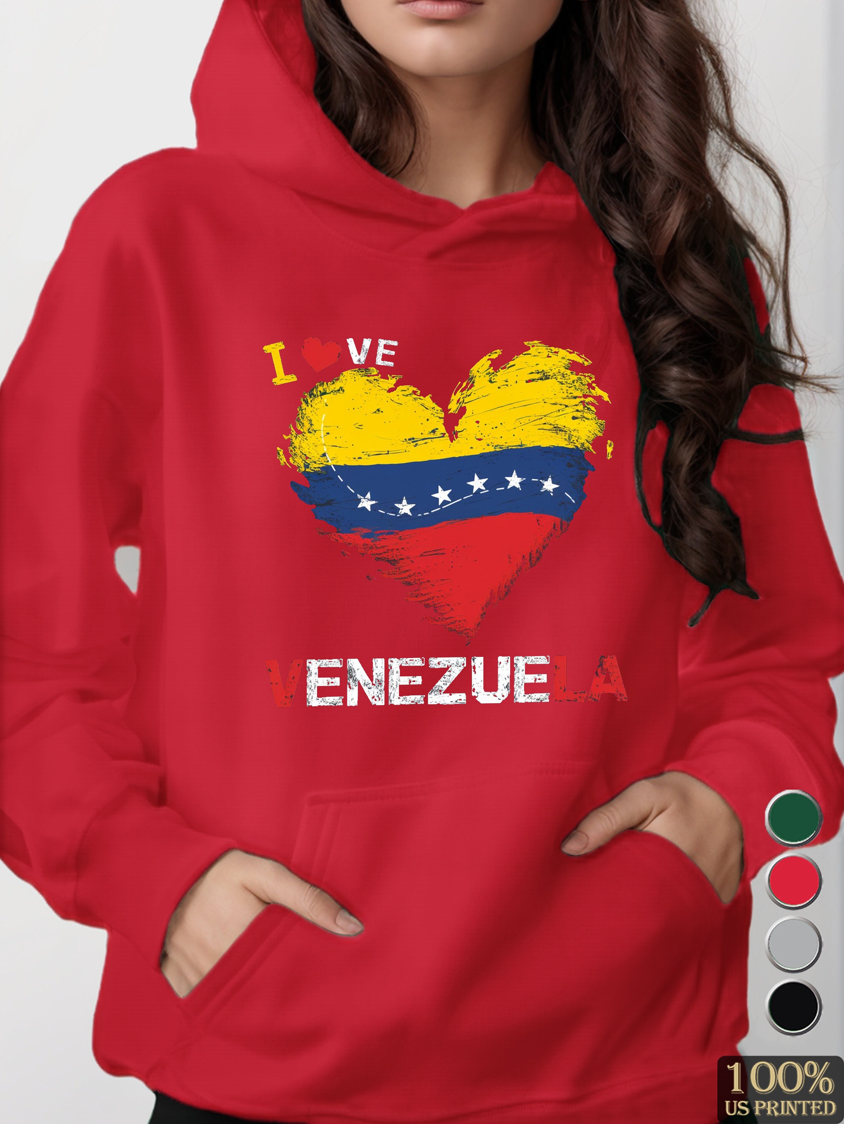 I LOVE VENEZUELA women's hooded sweatshirt