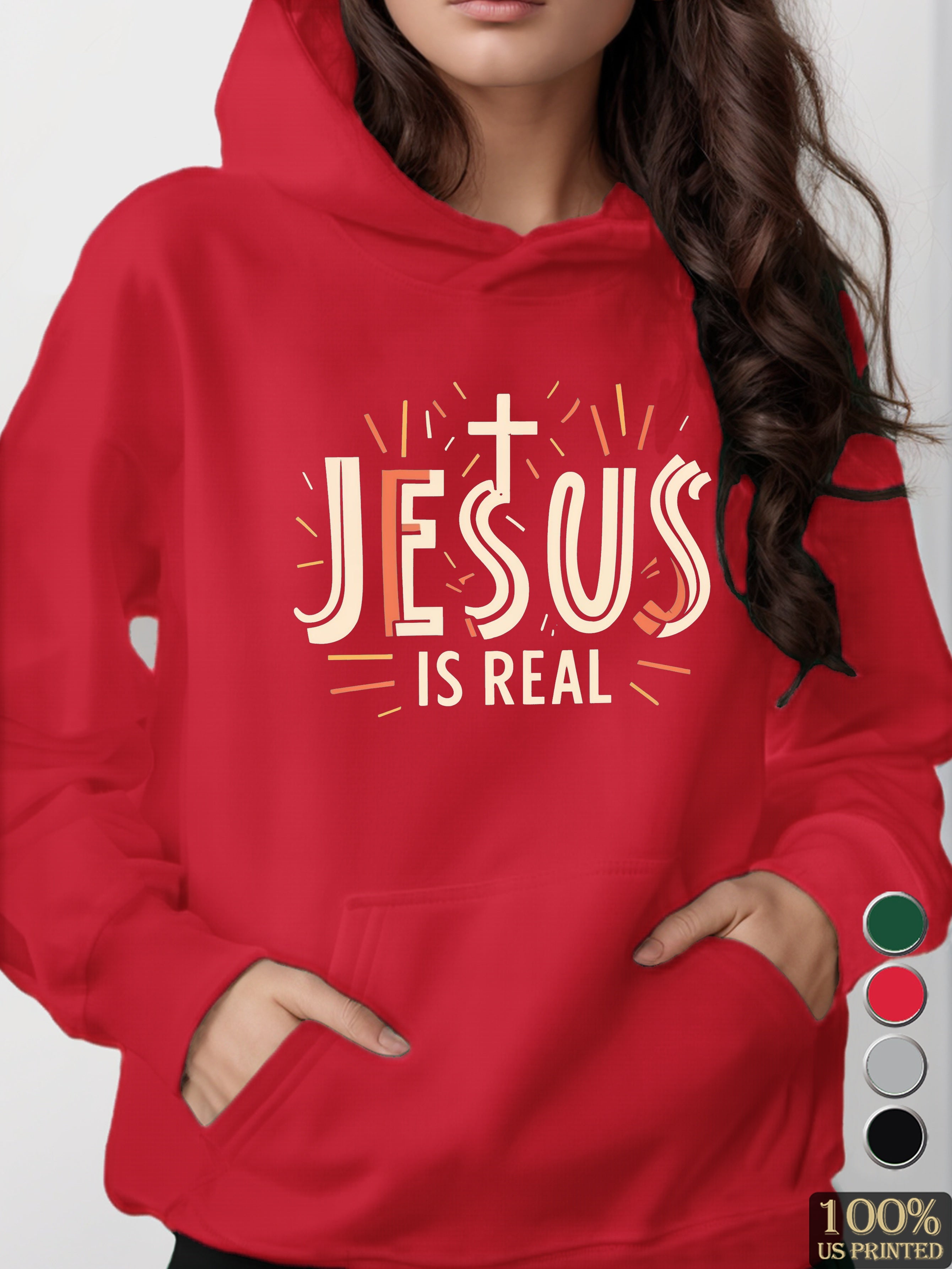 JESUS IS REAL women's hooded sweatshirt