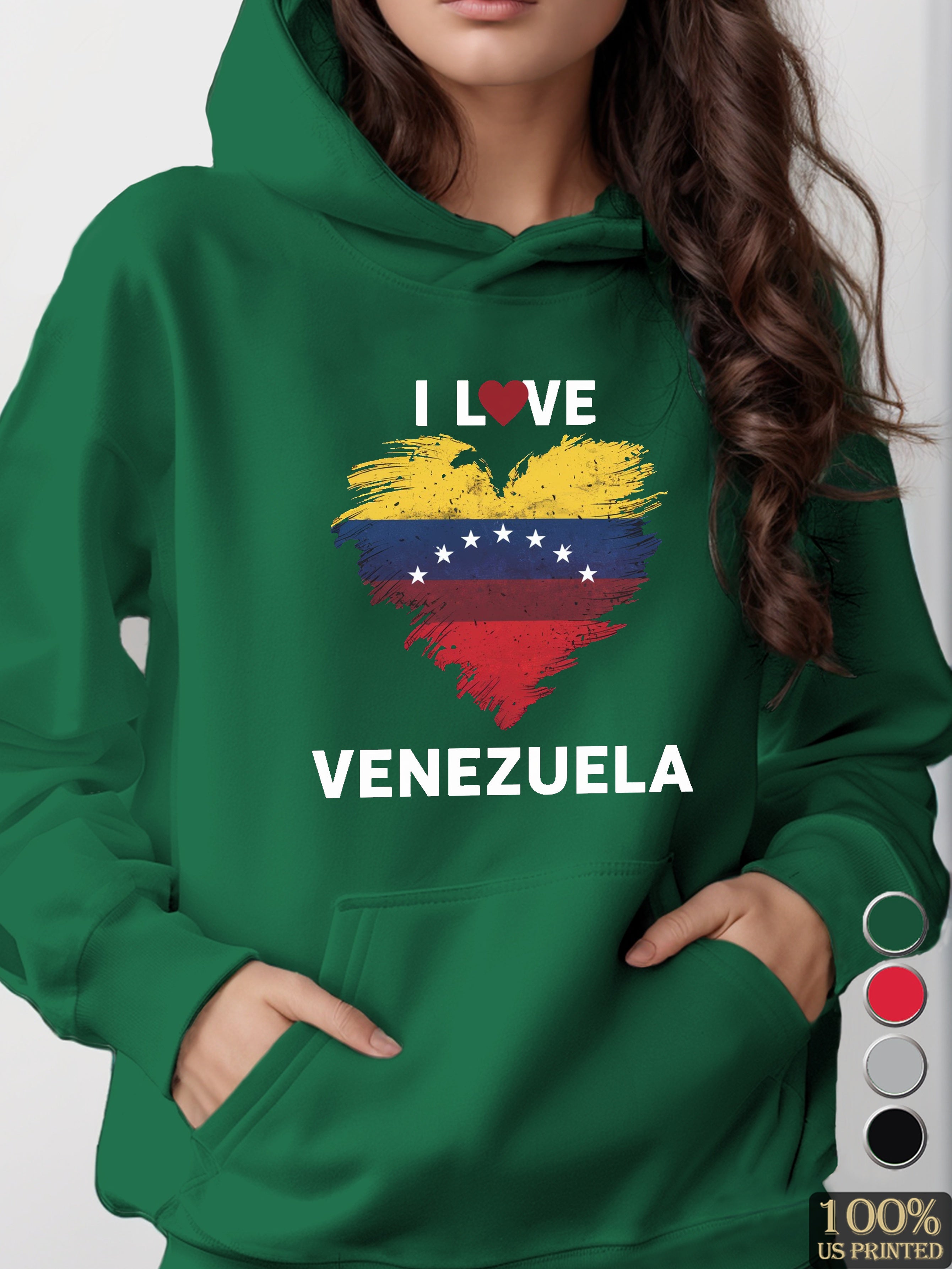 I LOVE VENEZUELA women's hooded sweatshirt