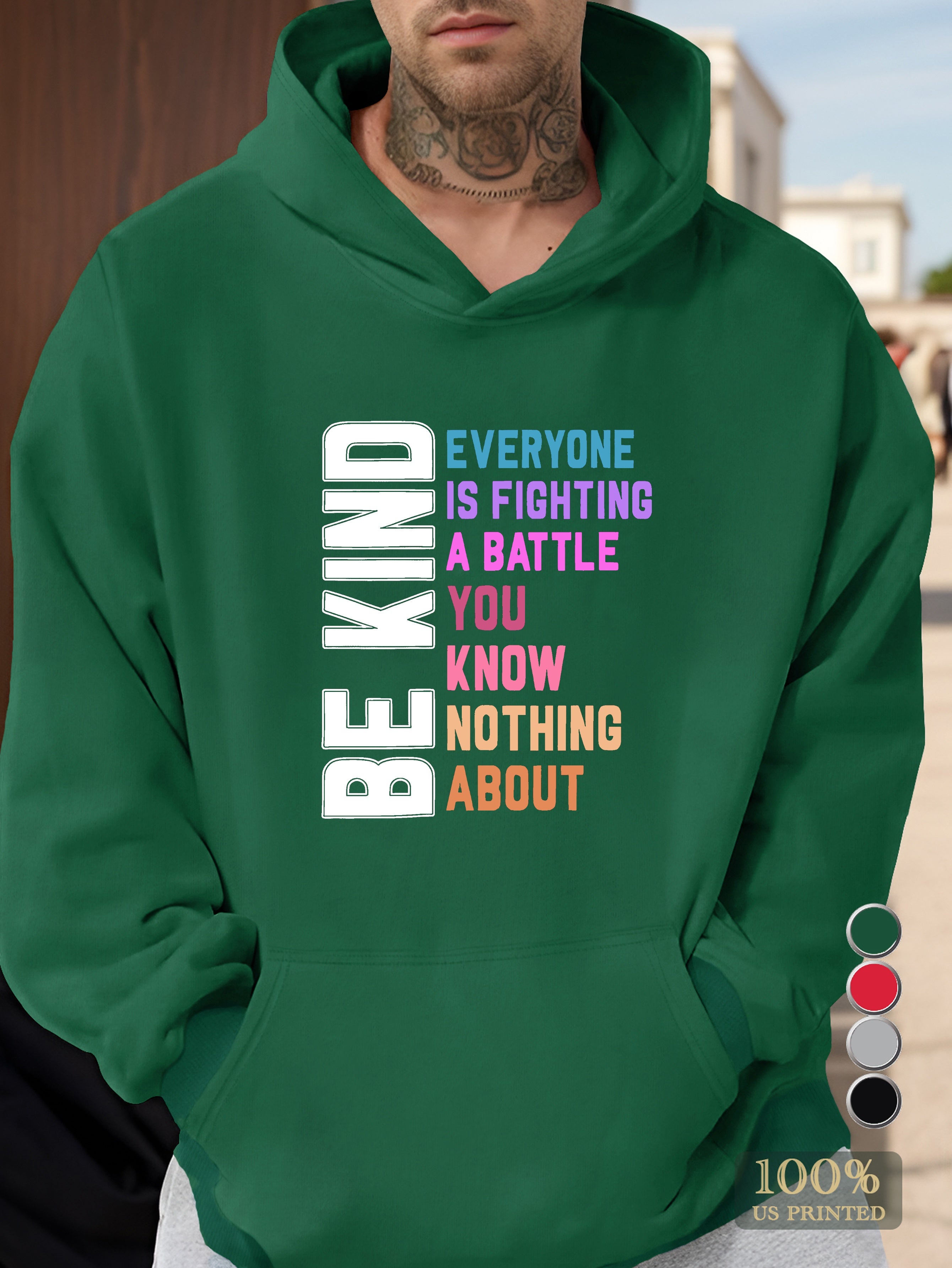 BE KIND Men's hooded sweatshirt