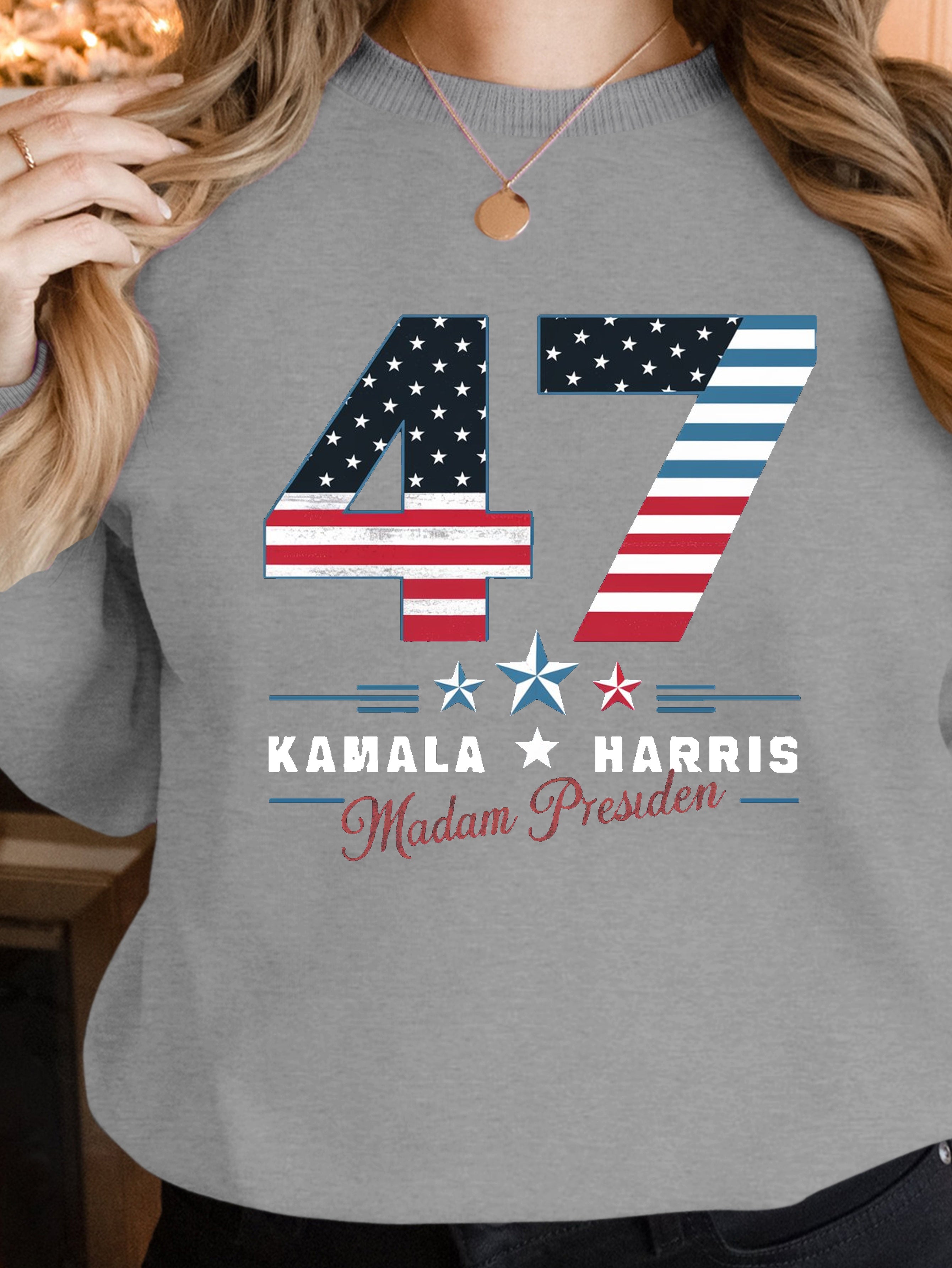 Kamala Harris Madam President women's sweatshirts