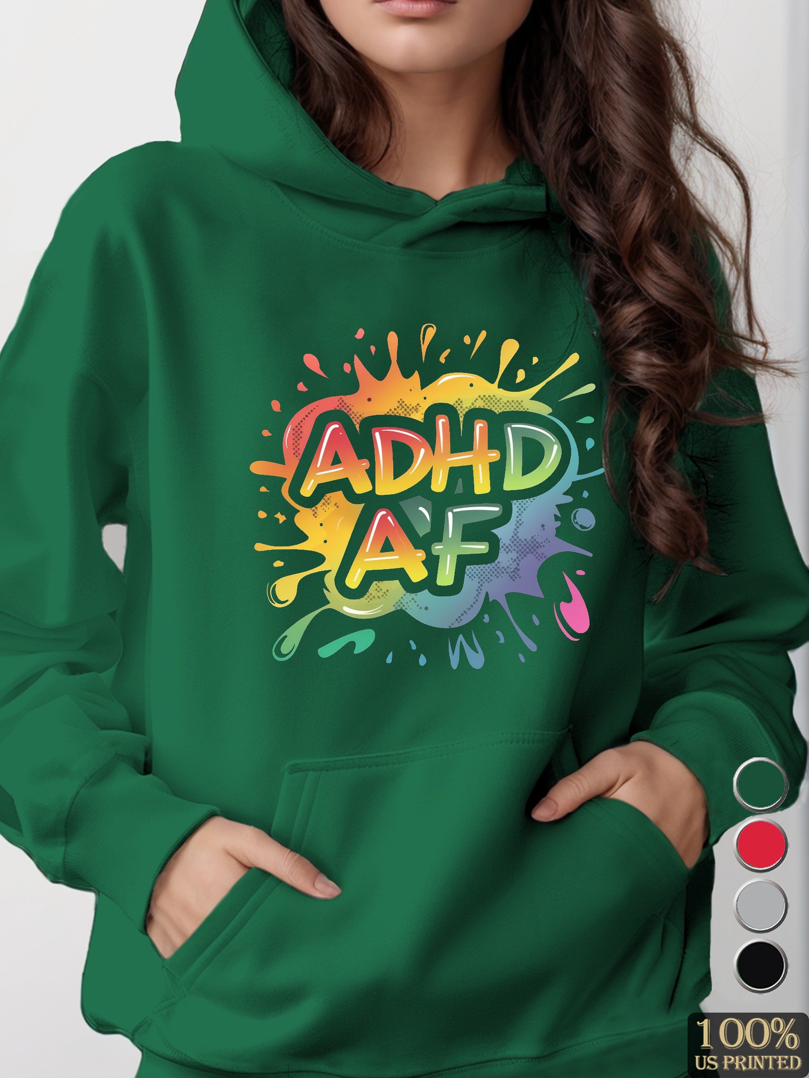 Vibrant ADHD Energy women's hooded sweatshirt