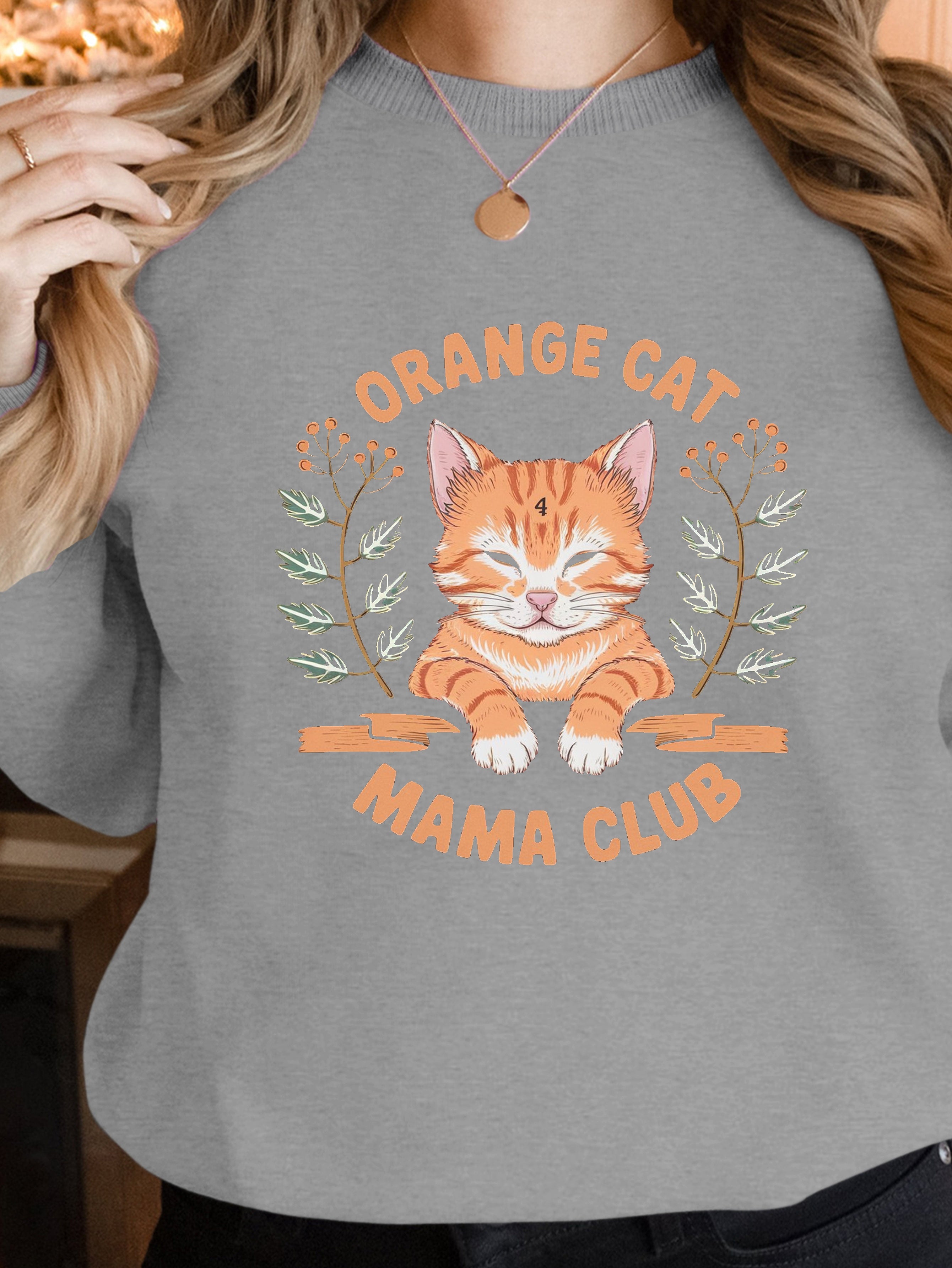 Orange Cat women's sweatshirts