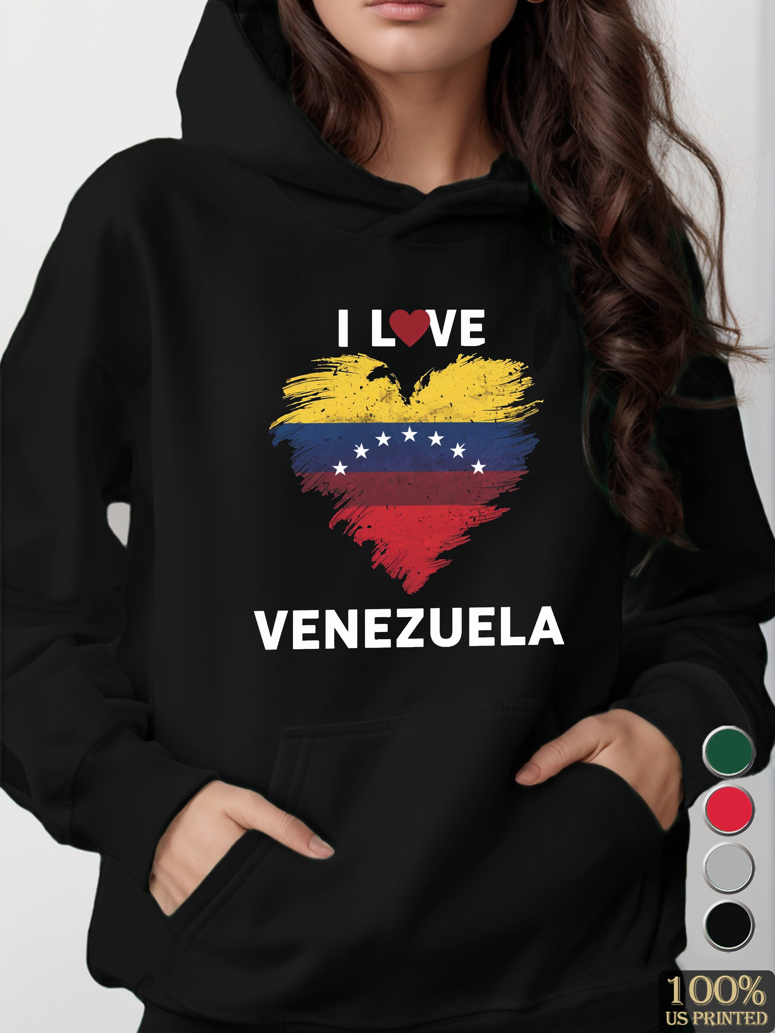I LOVE VENEZUELA women's hooded sweatshirt