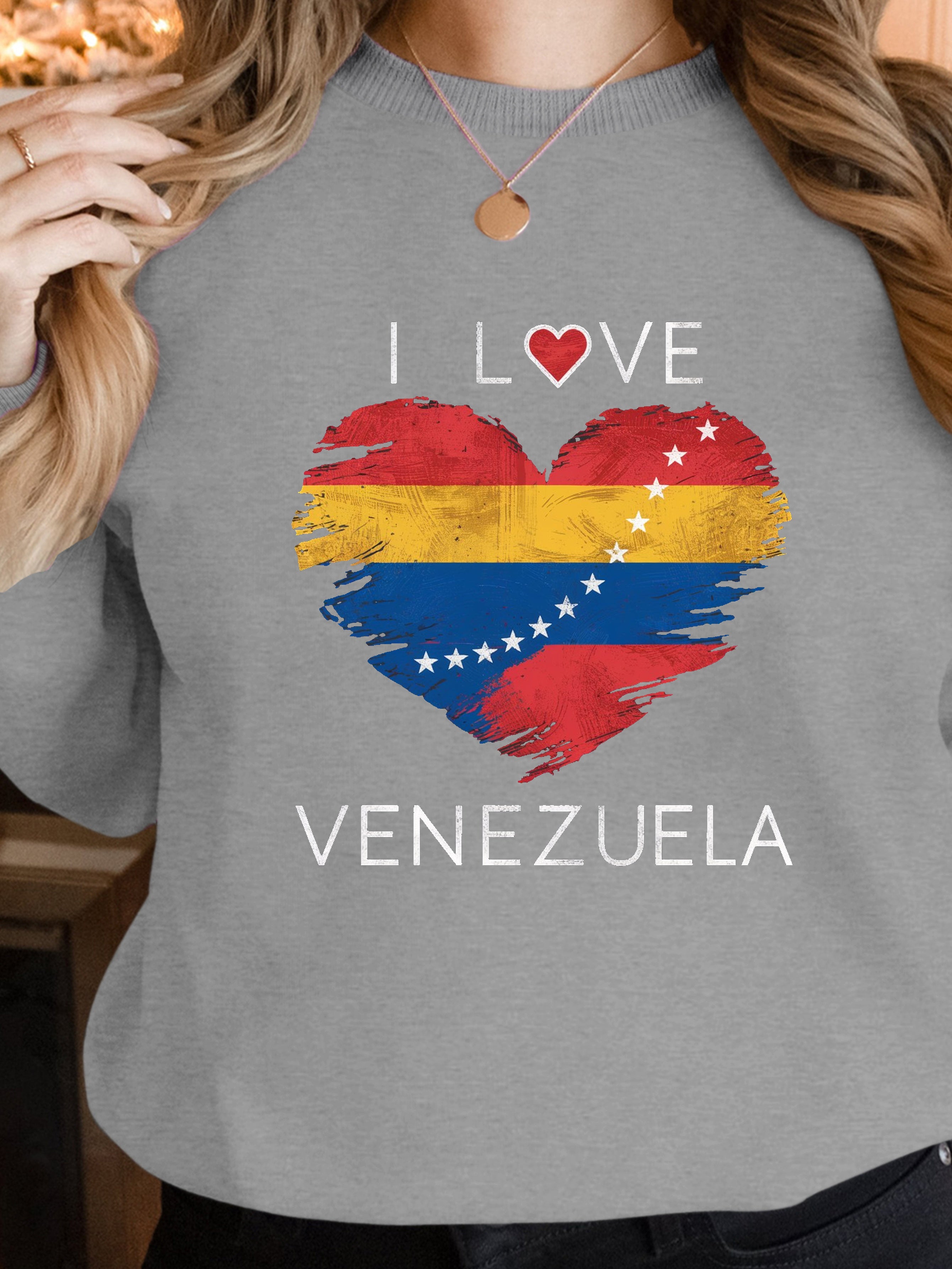 heart symbol for Venezuela women's sweatshirts