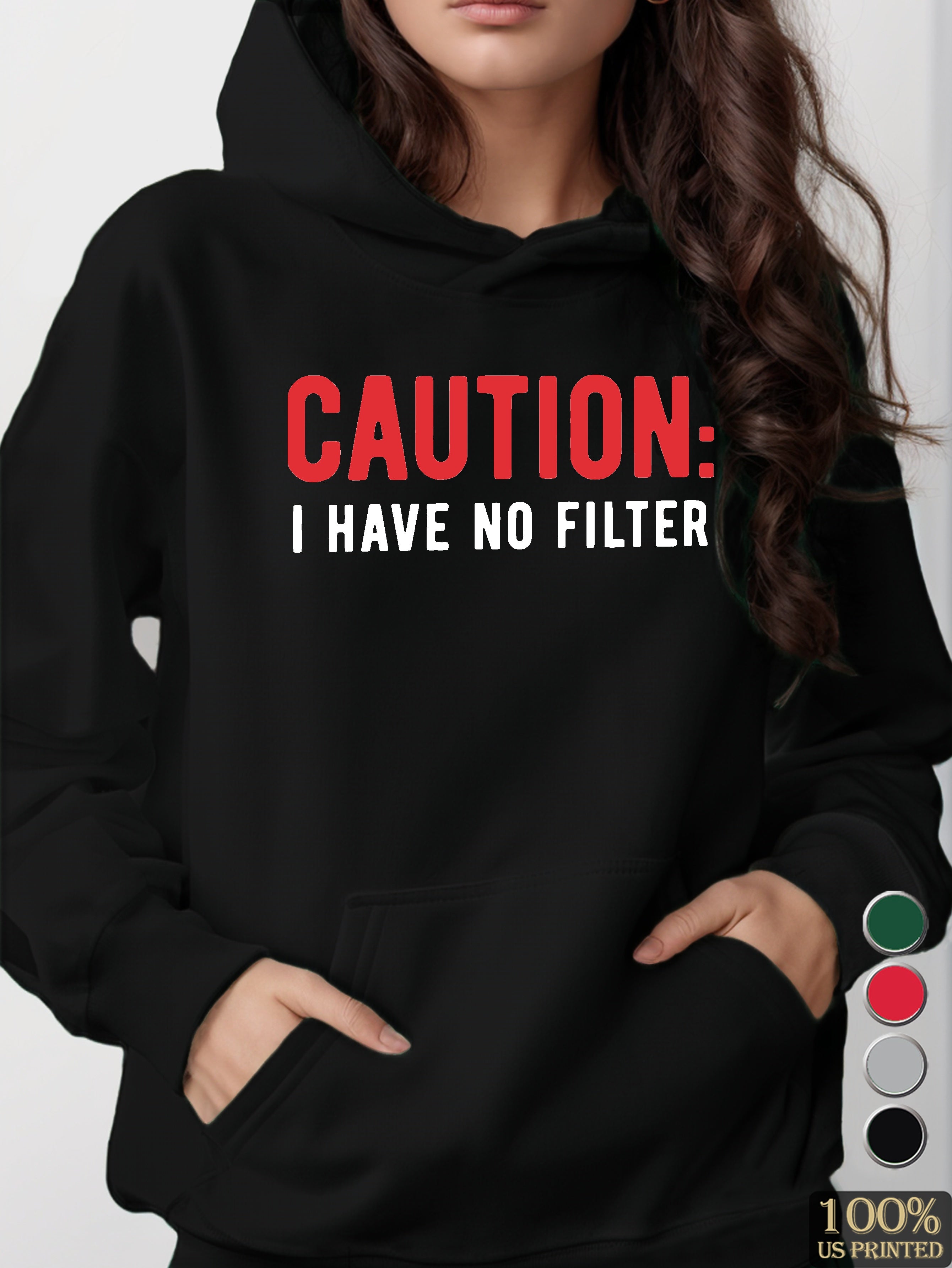 CAUTION women's hooded sweatshirt