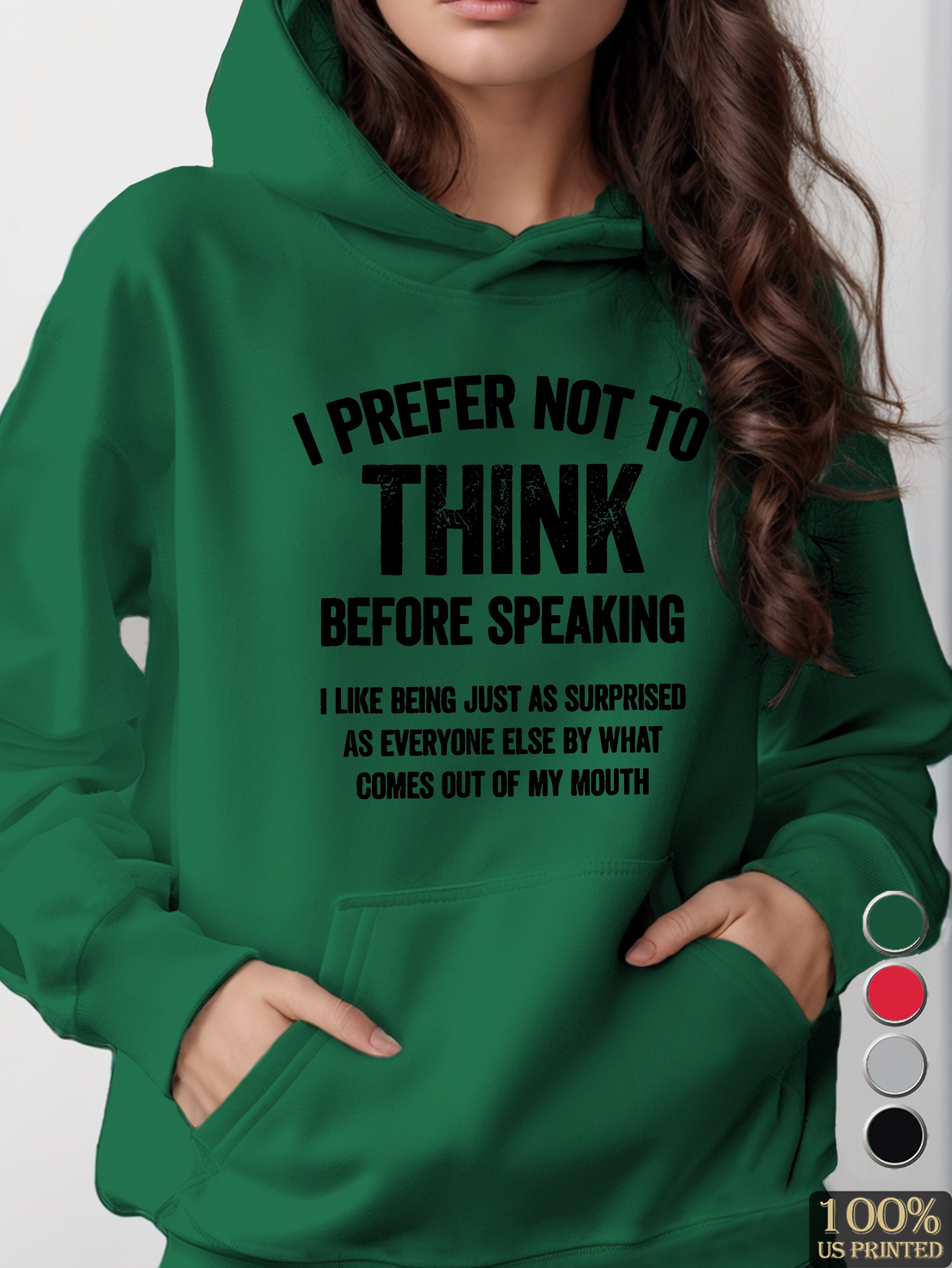 NOT TO THINK women's hooded sweatshirt