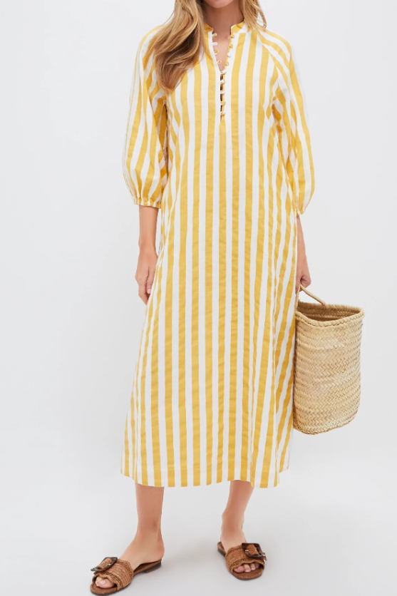 Lemon Striped Vacation Dress(Buy 2 Free Shipping✔️)