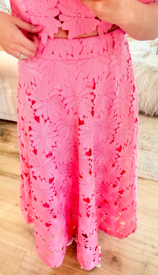 Demure Lace 2pc Skirt Suit