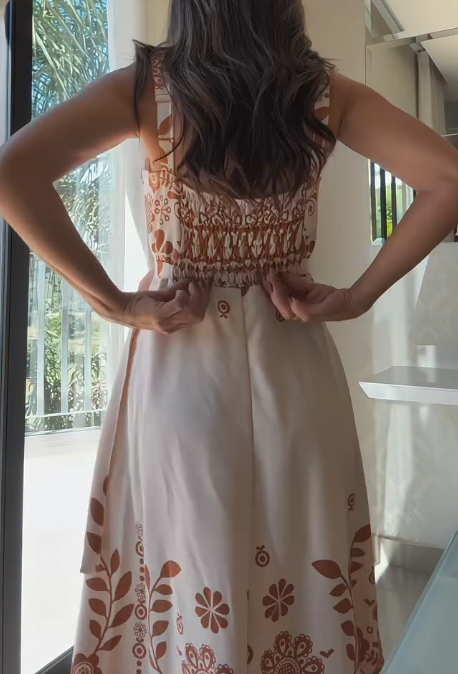 Adjustable Printed Maxi Sundress