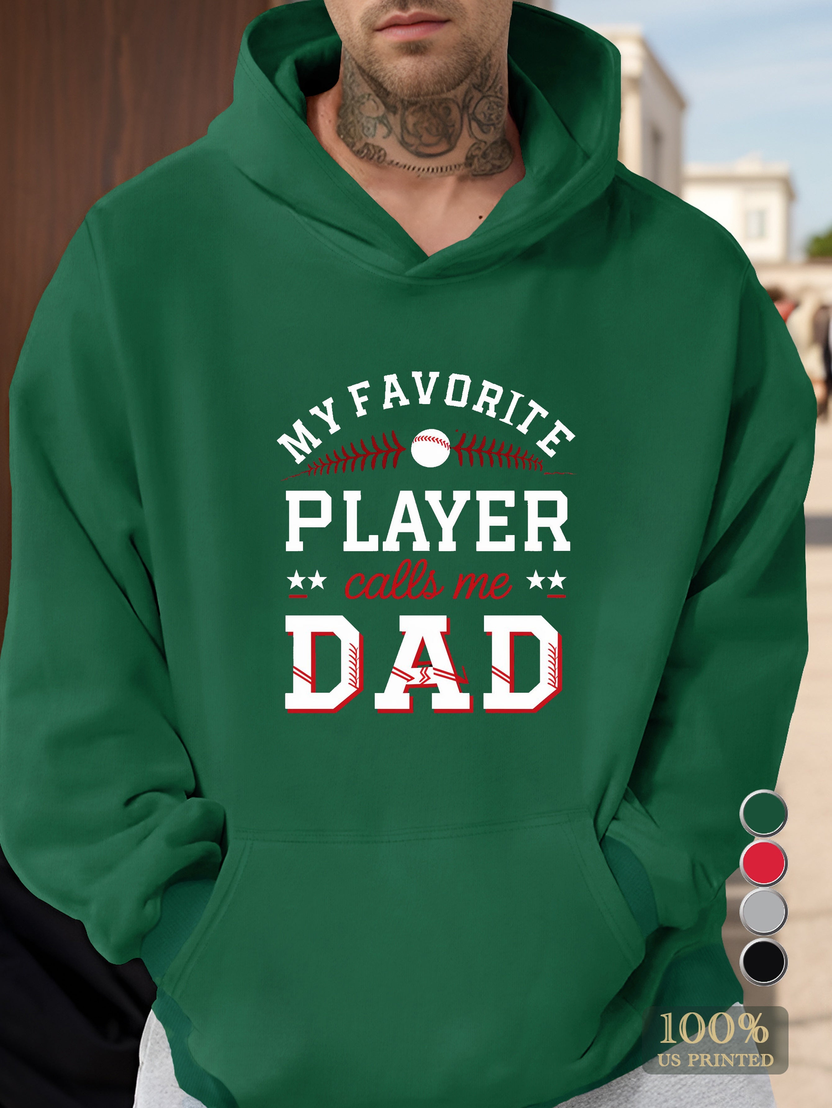 My Favorite Player Calls Me Dad Men's hooded sweatshirt