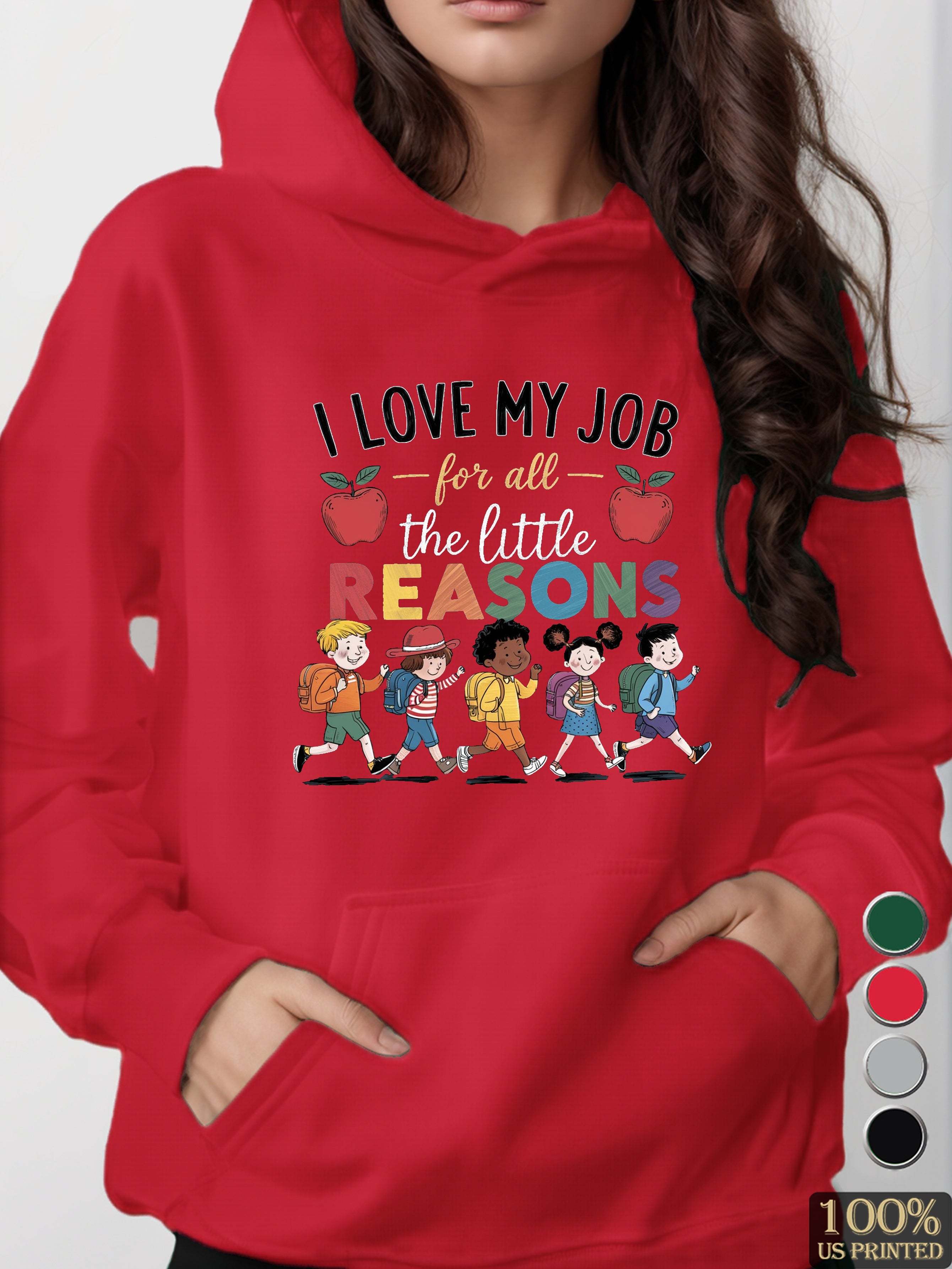 I LOVE MY JOB women's hooded sweatshirt