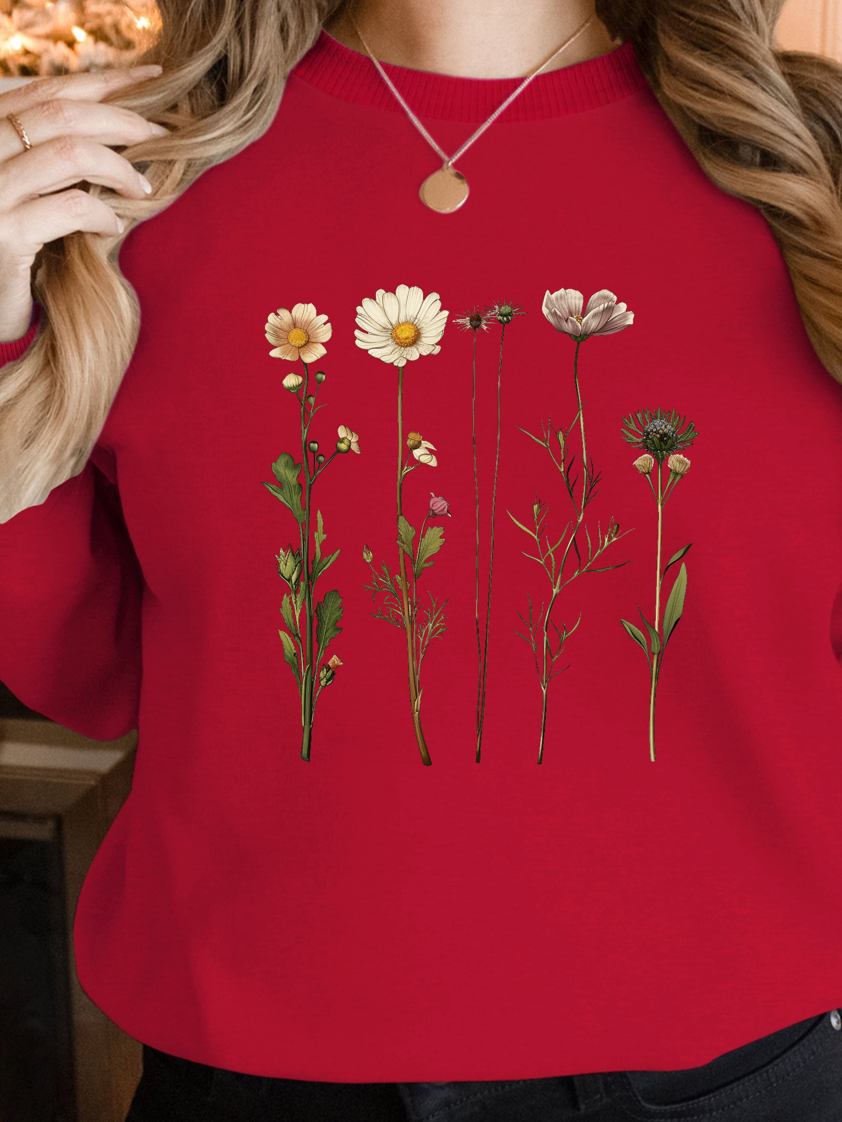 Vintage Botanical Illustrations women's sweatshirts