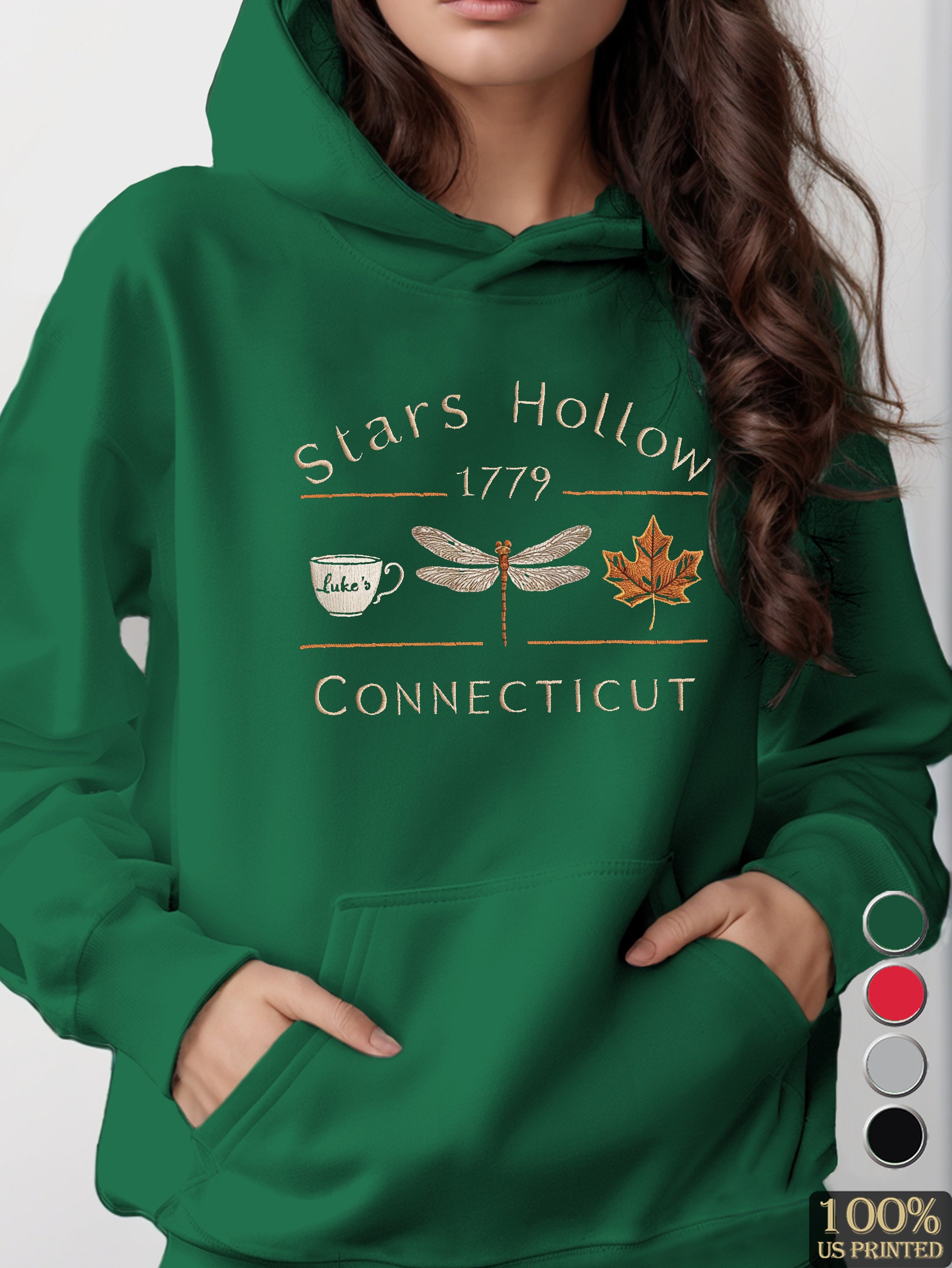 STARS HOLLOW illustration women's hooded sweatshirt