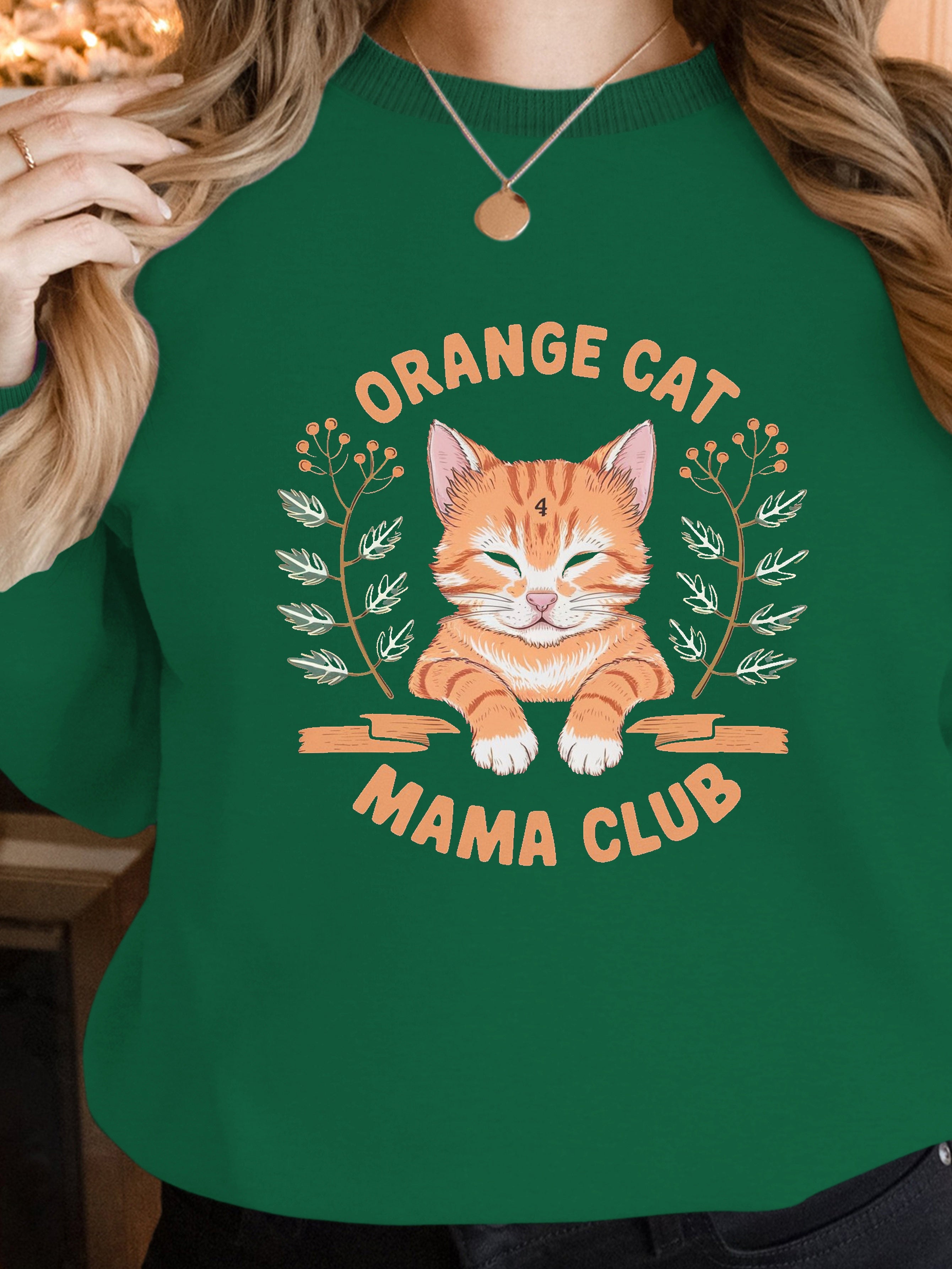 Orange Cat women's sweatshirts