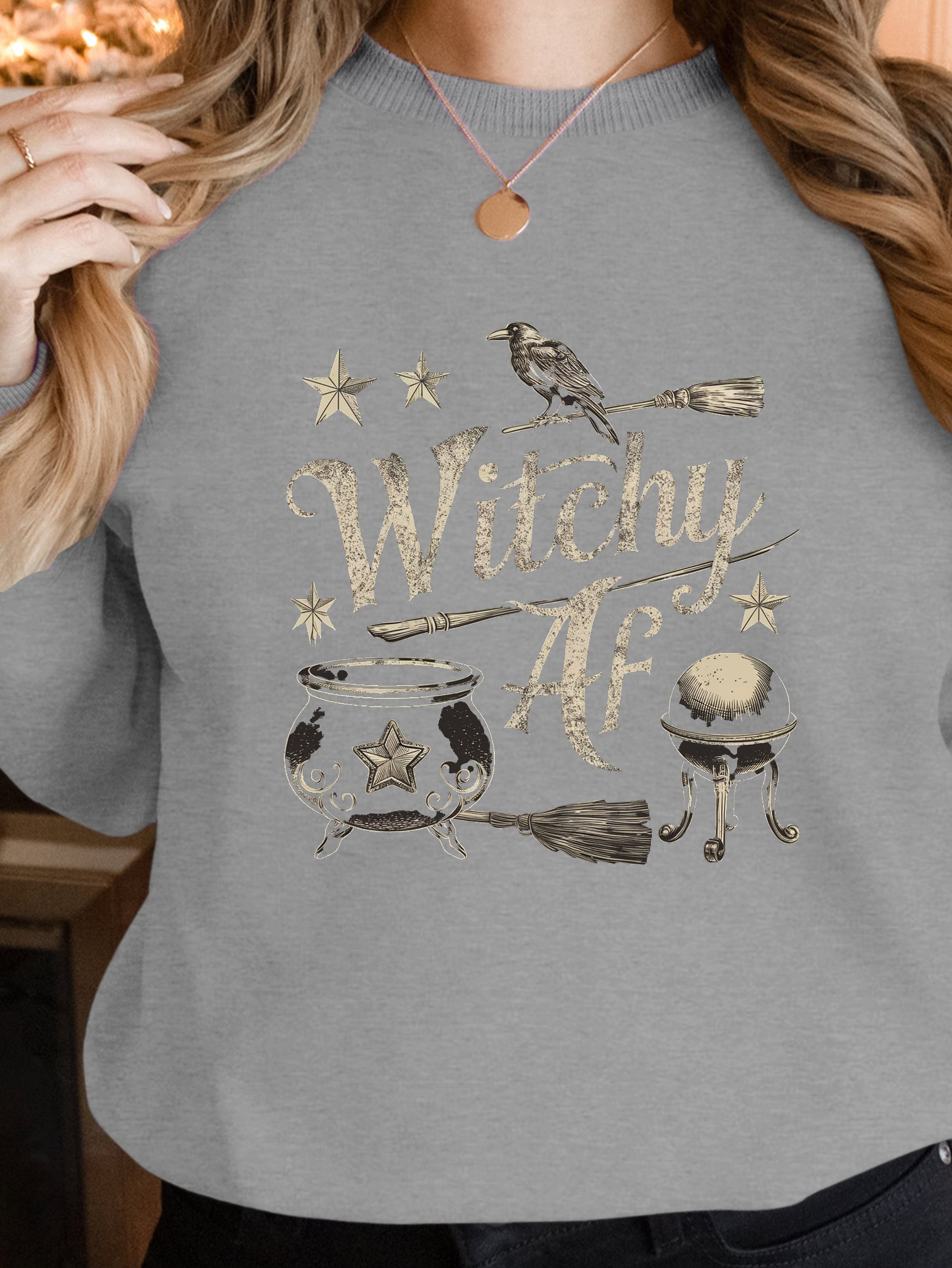 Witchy AF women's sweatshirts