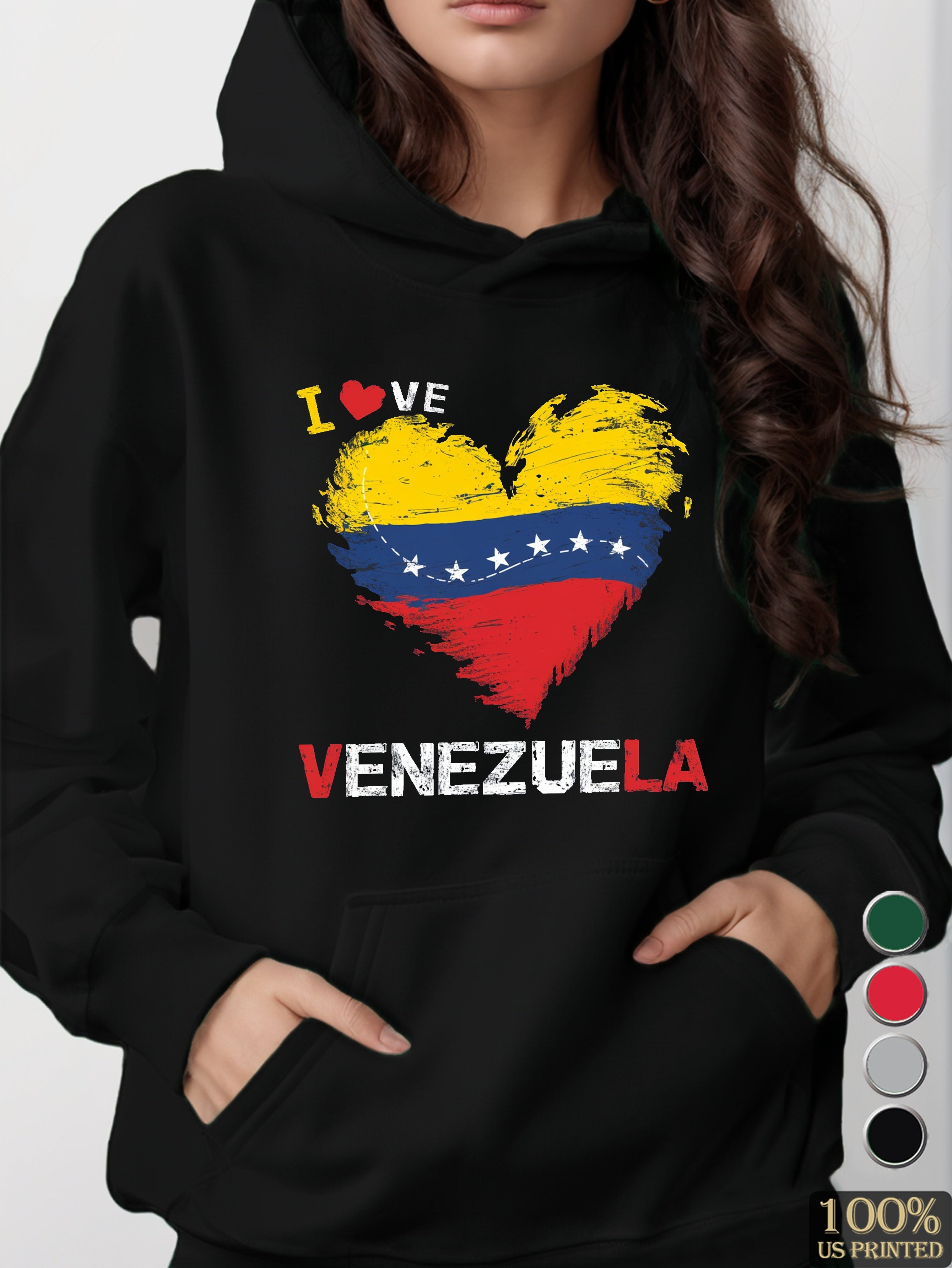 I LOVE VENEZUELA women's hooded sweatshirt