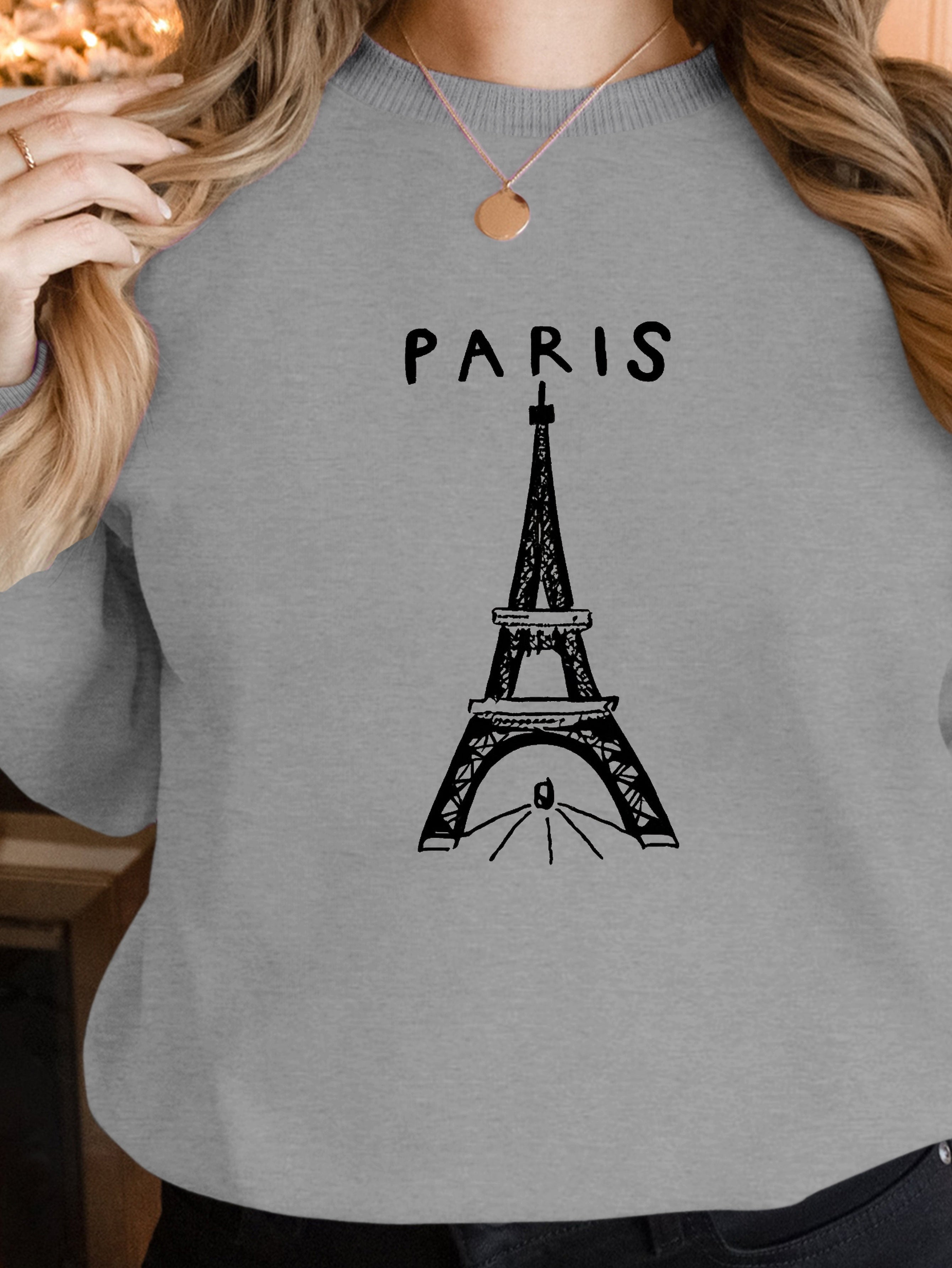 Minimalist Paris Map women's sweatshirts