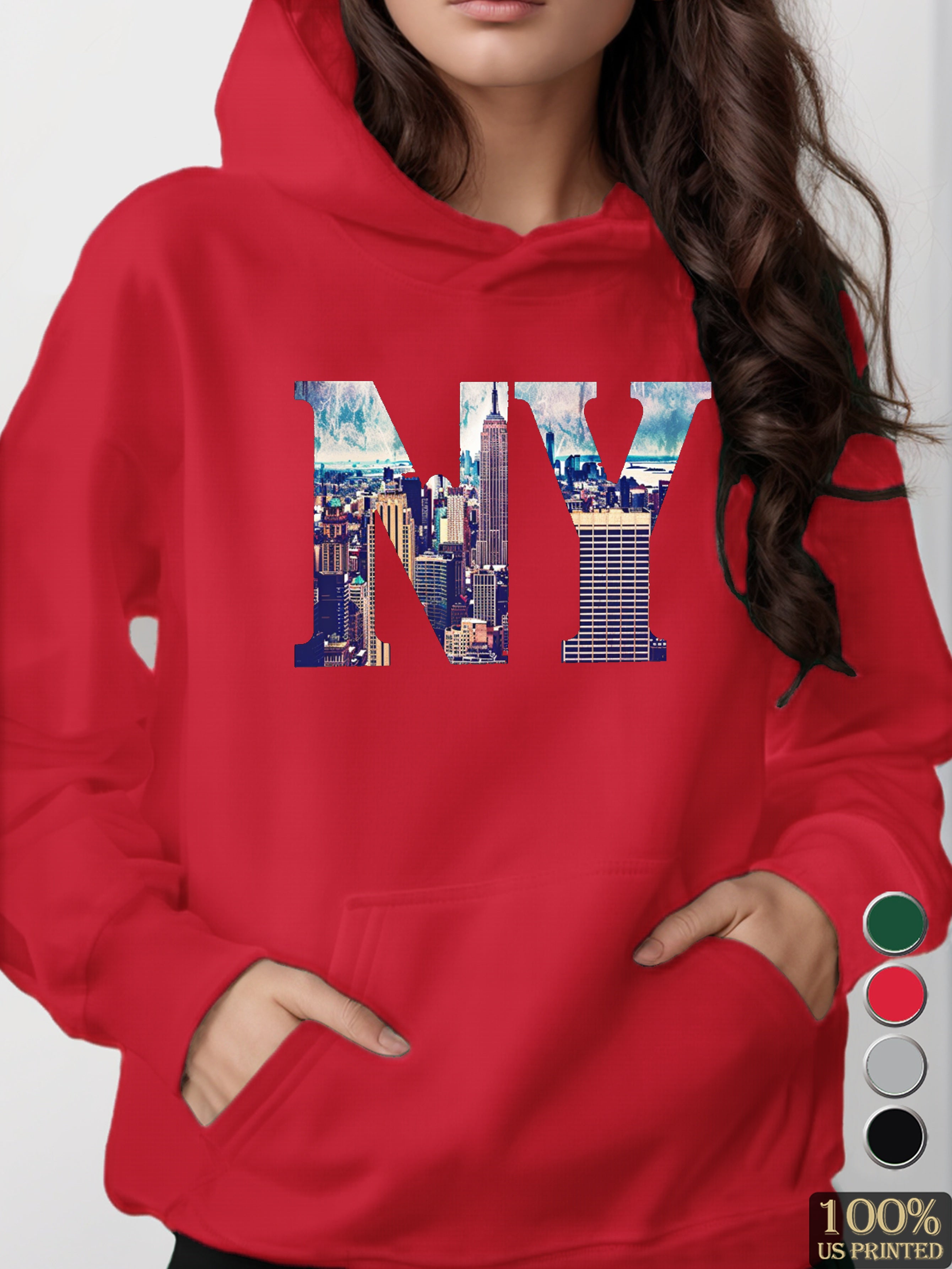 New York women's hooded sweatshirt