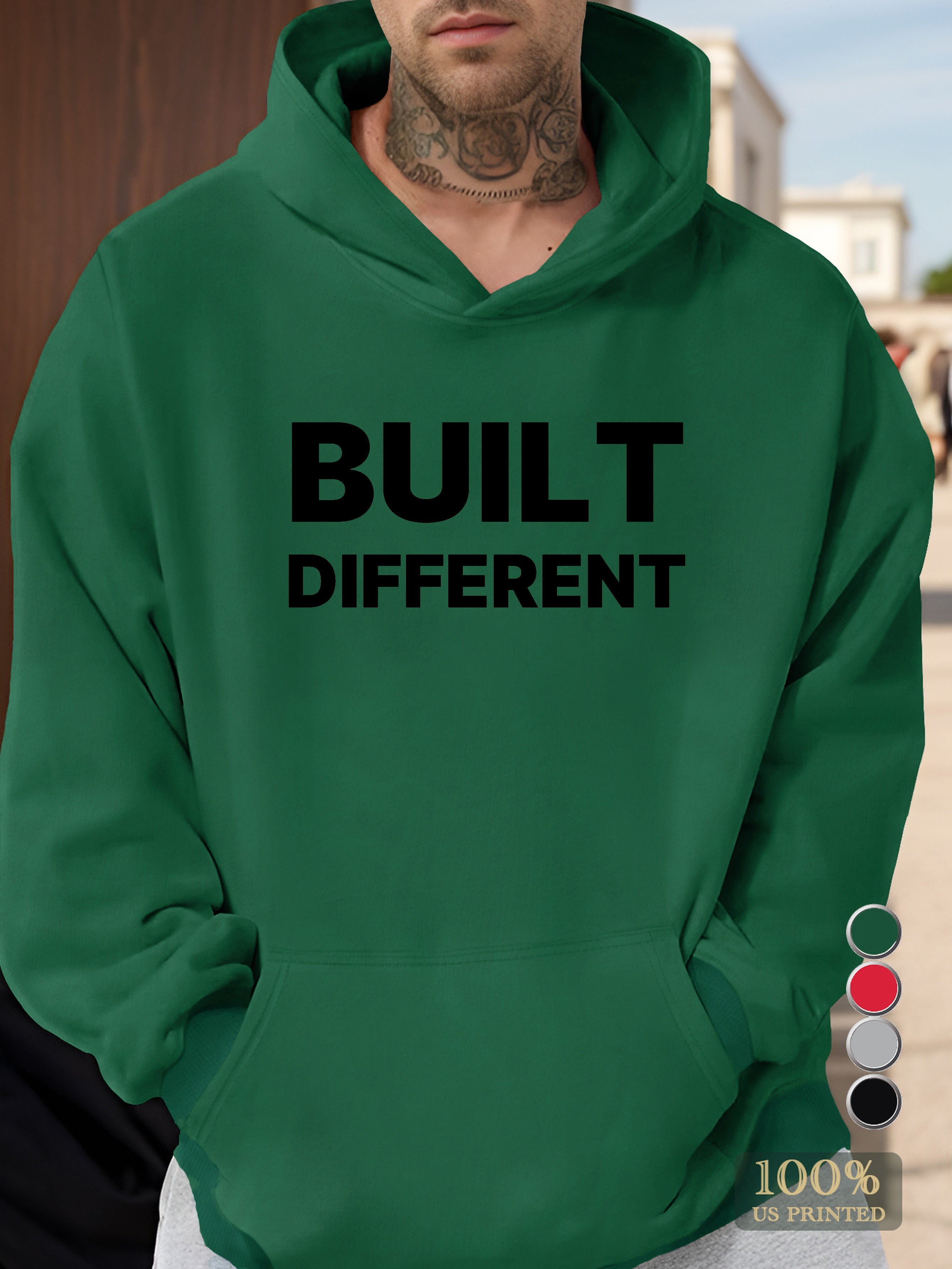 built different Men's hooded sweatshirt