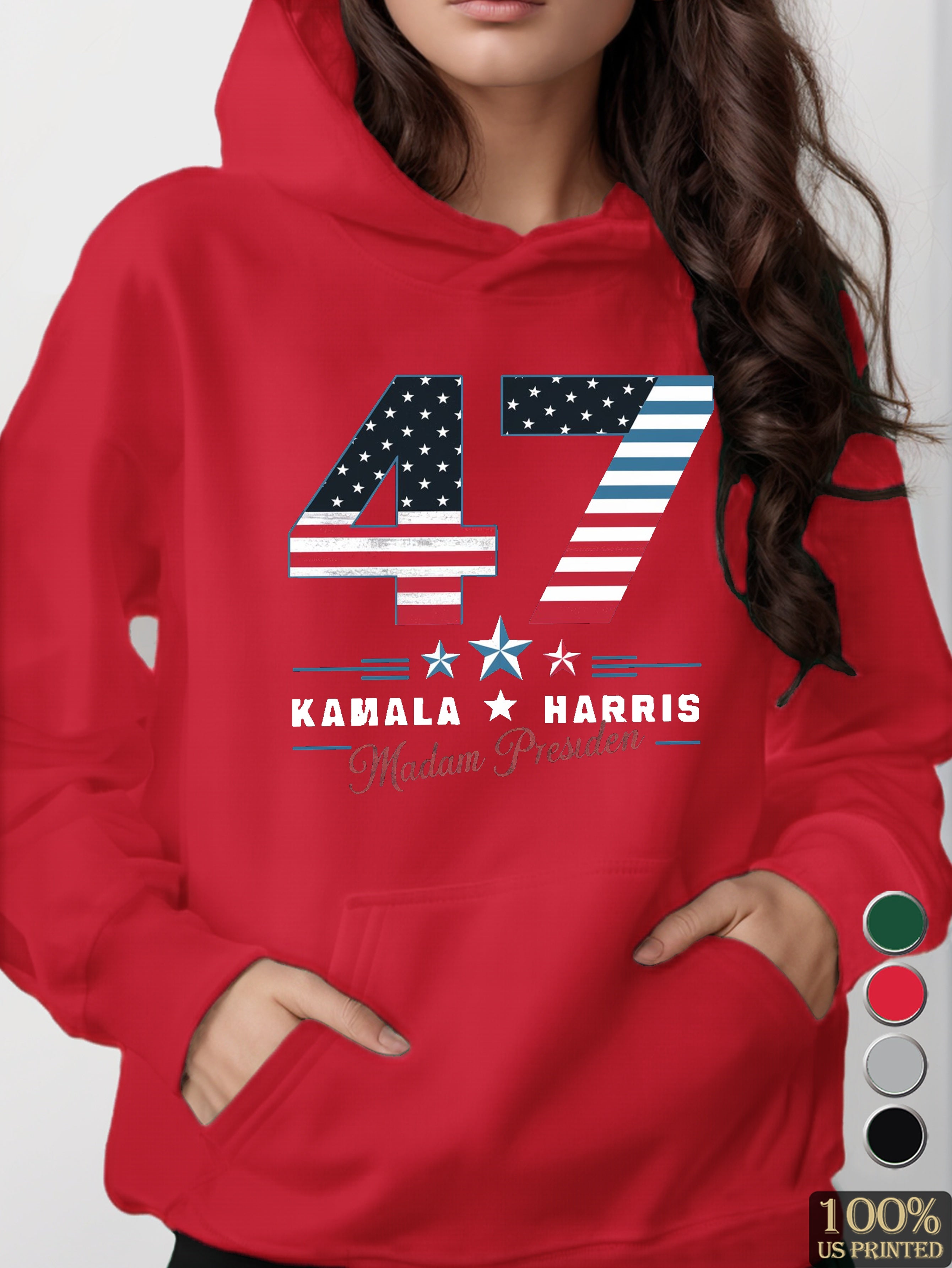 Kamala Harris Madam President women's hooded sweatshirt