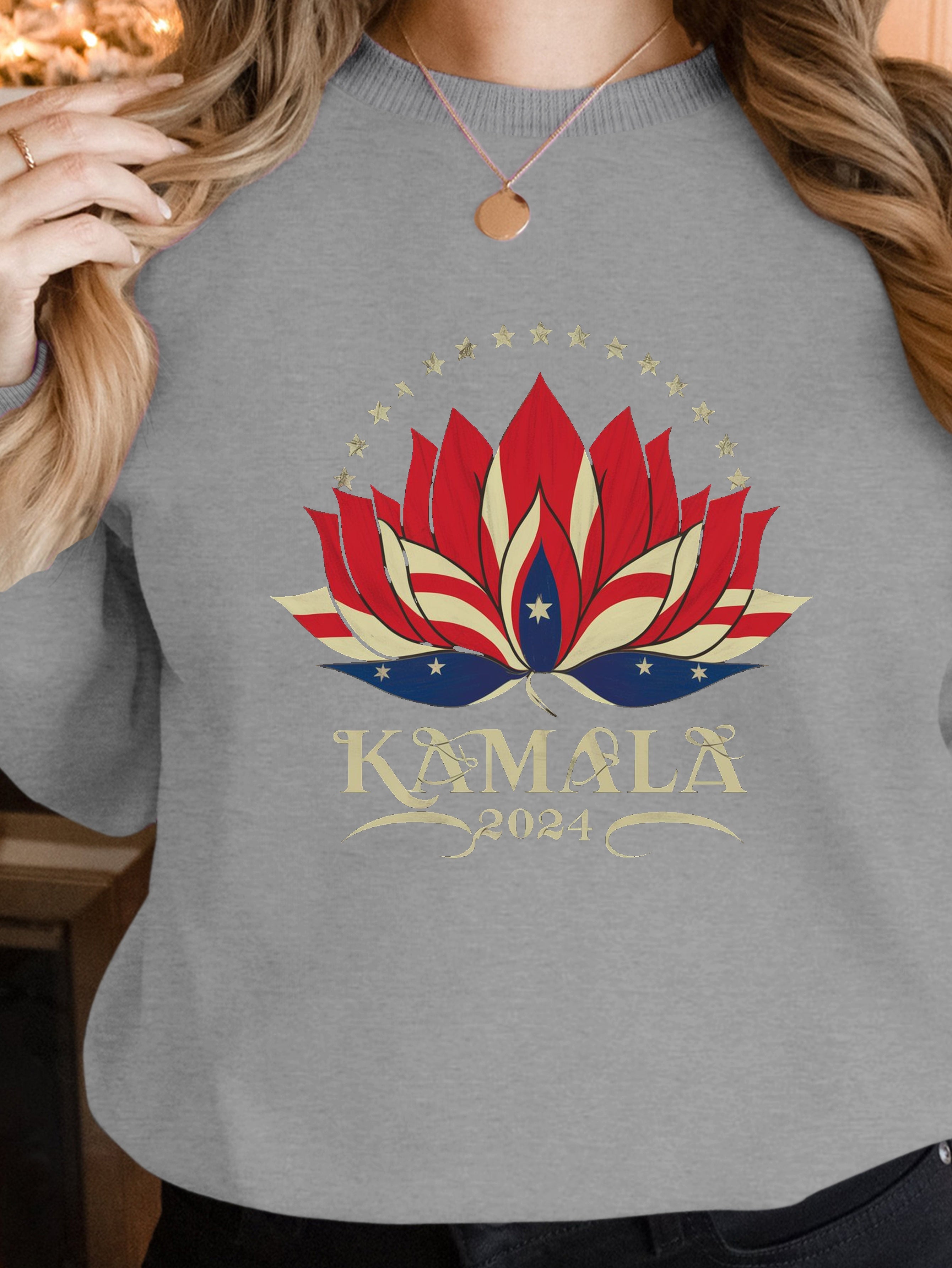 Kamala Harris 2024 lotus women's sweatshirts