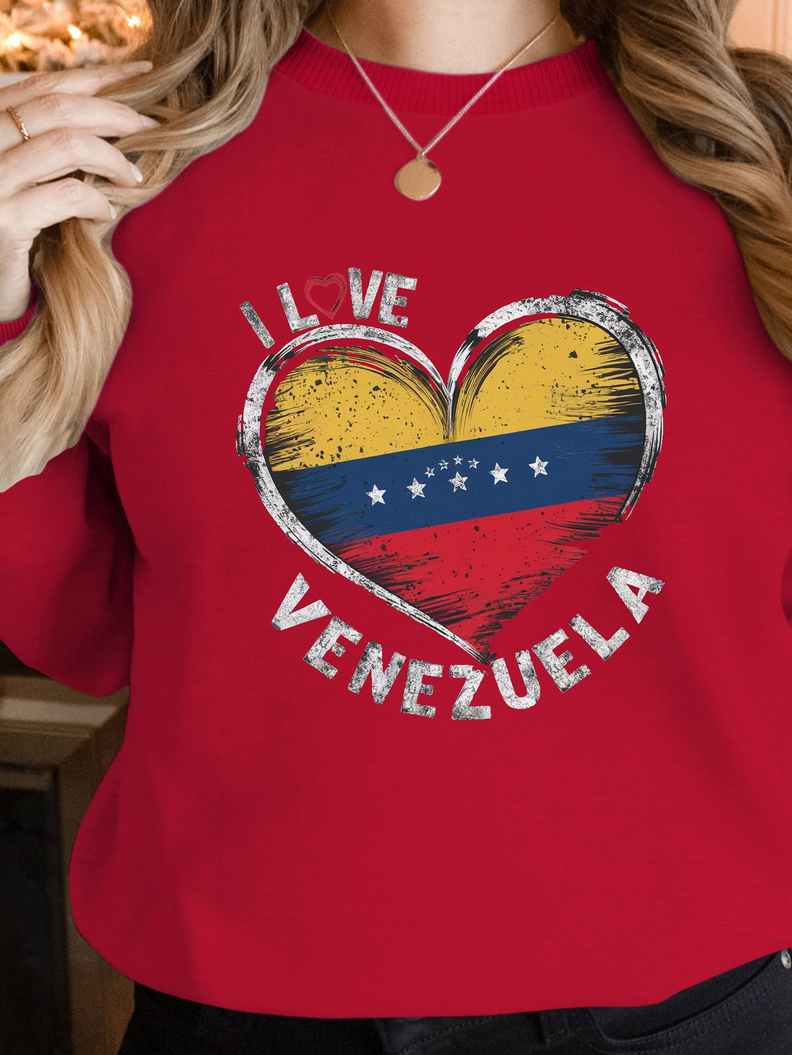 Heart with Venezuelan flag women's sweatshirts