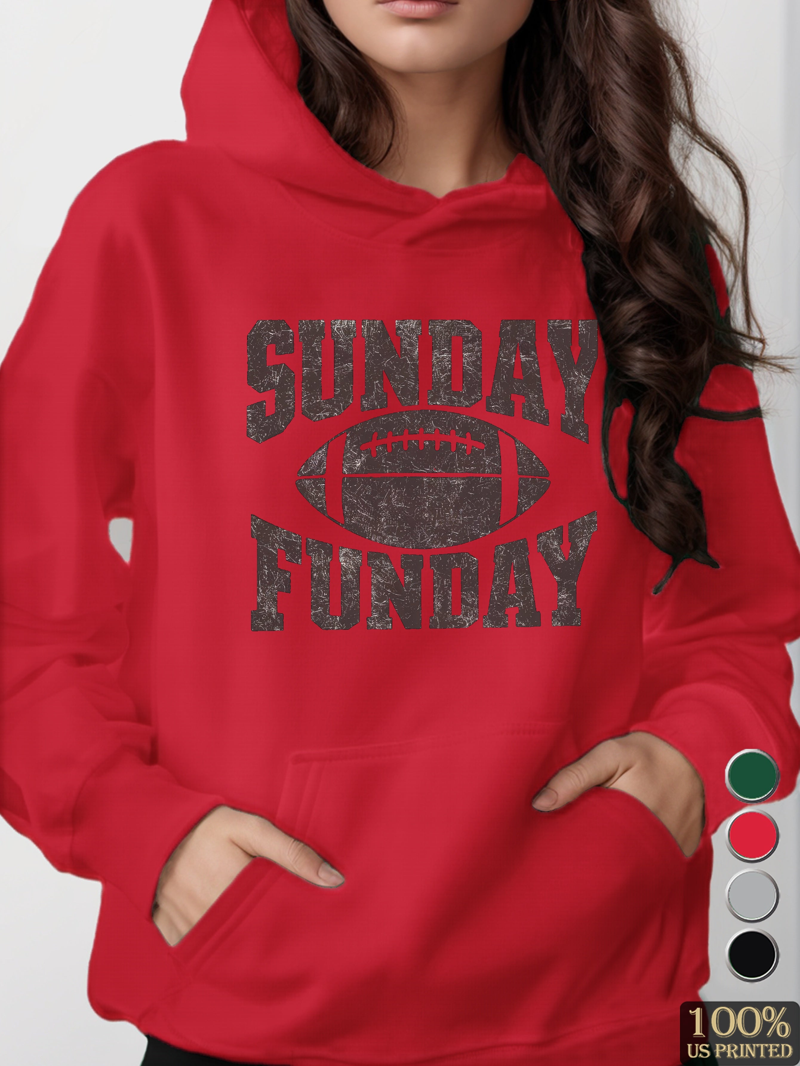 SUNDAY FUNDAY women's hooded sweatshirt