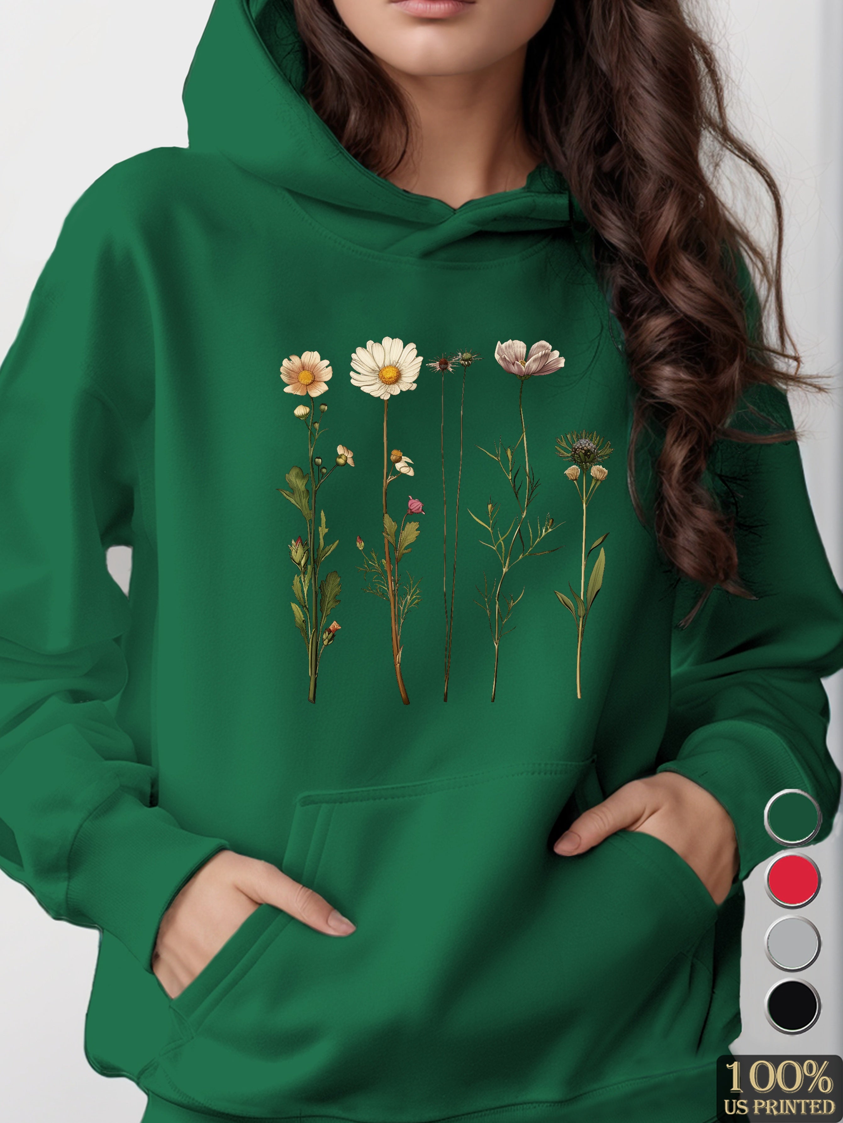 Vintage Botanical Illustrations women's hooded sweatshirt