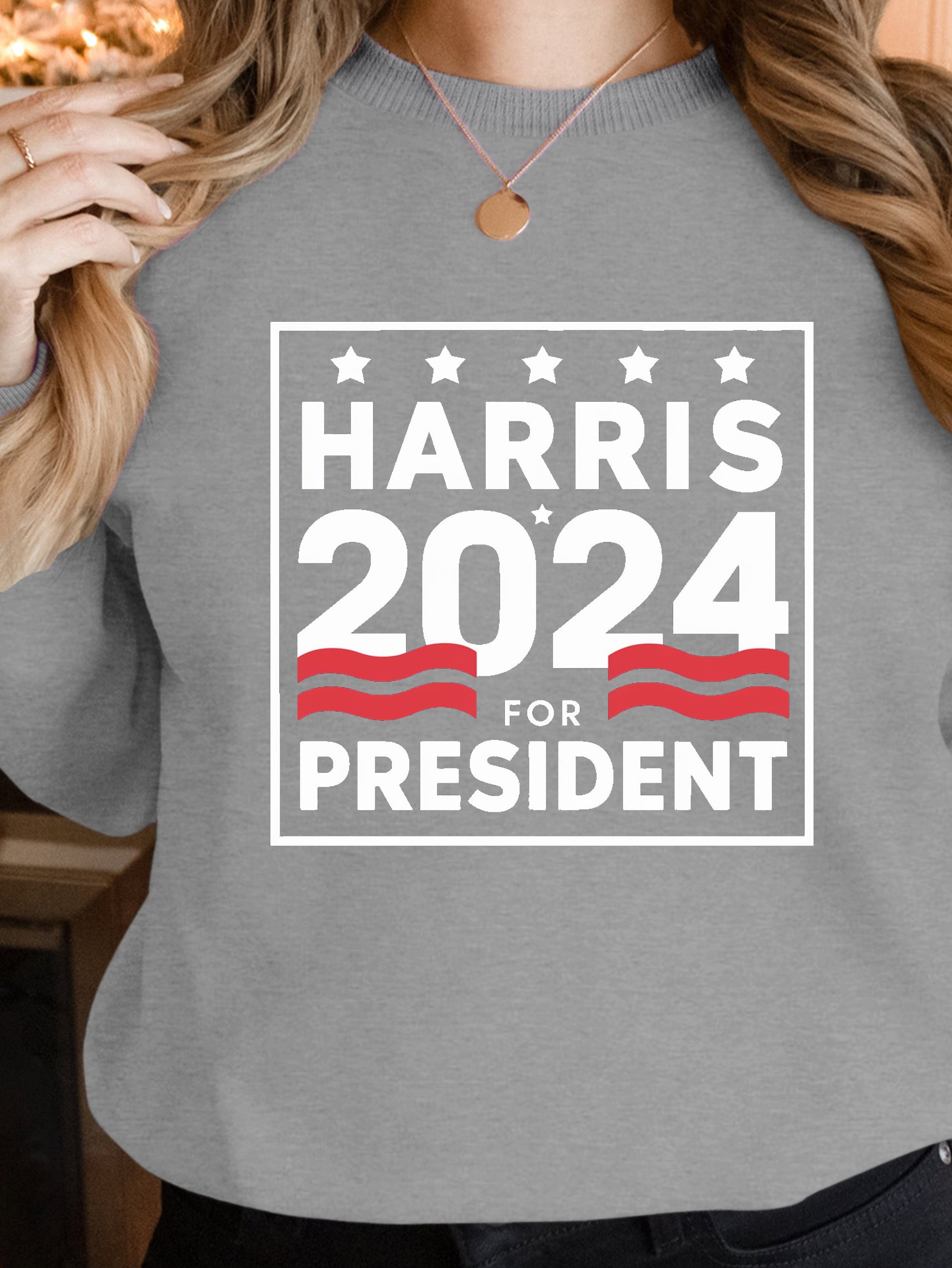 HARRIS 2024 campaign design women's sweatshirts