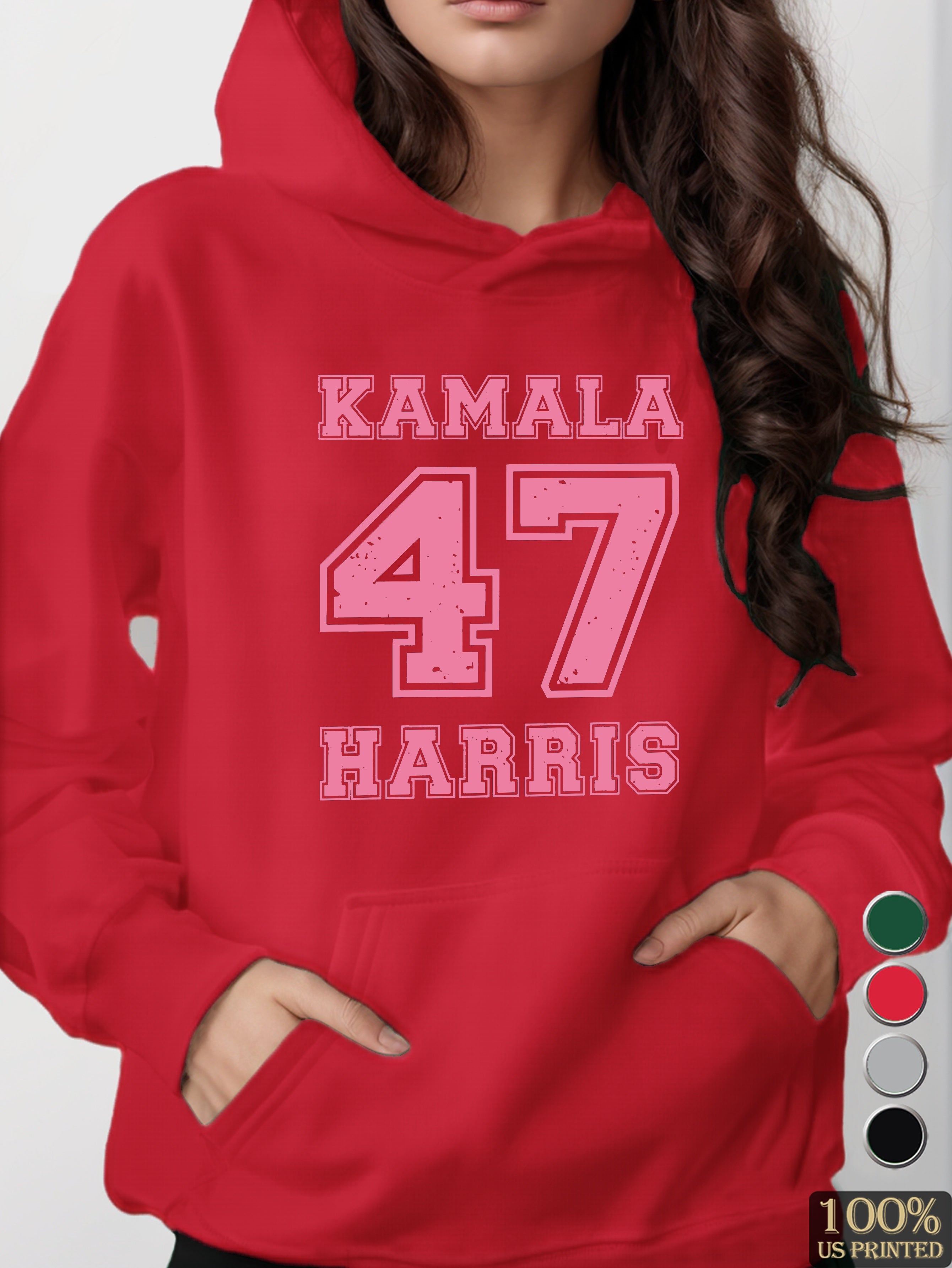 KAMALA 47 HARRIS women's hooded sweatshirt