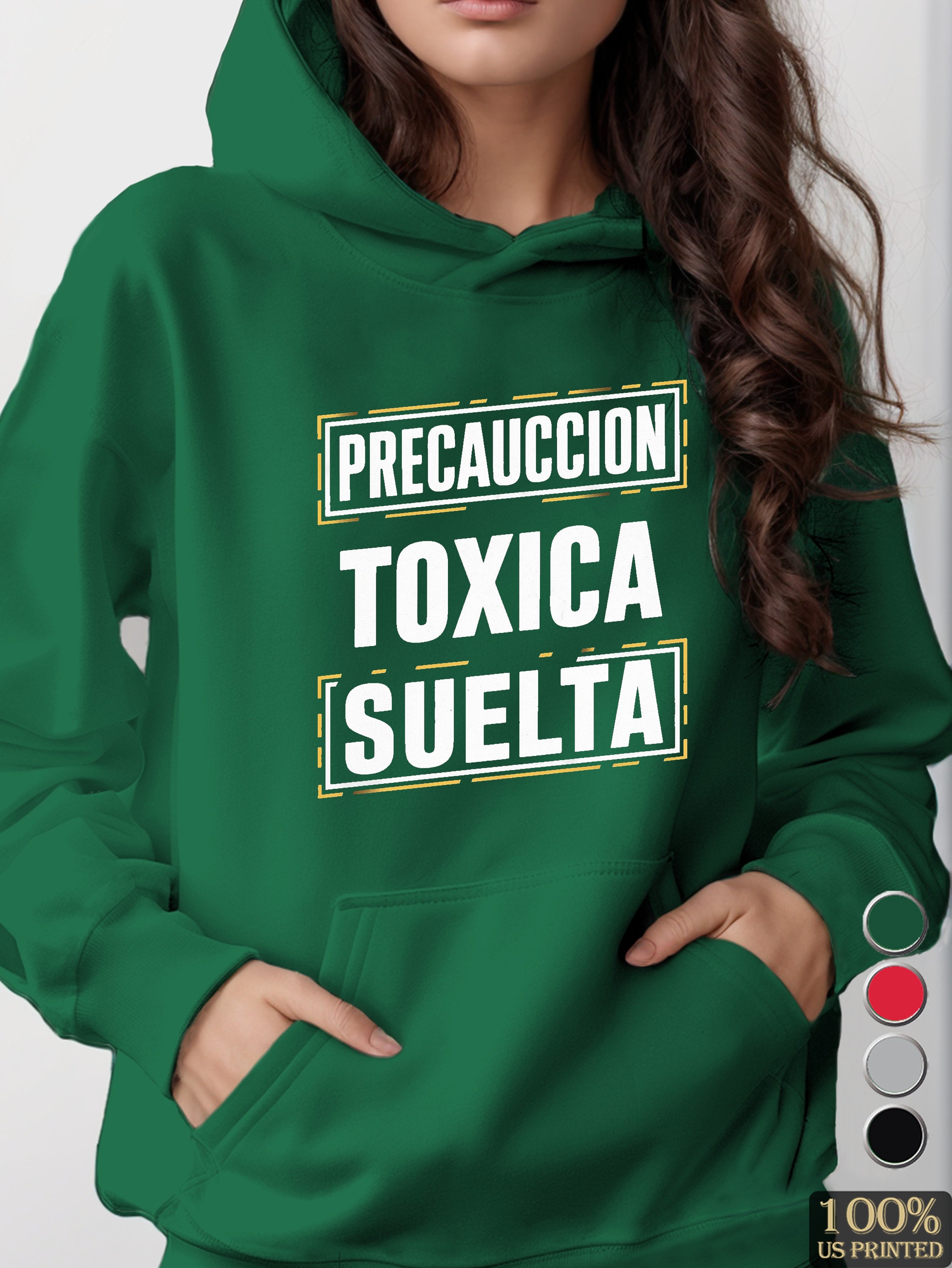 LOOSE TOXIC CAUTION women's hooded sweatshirt