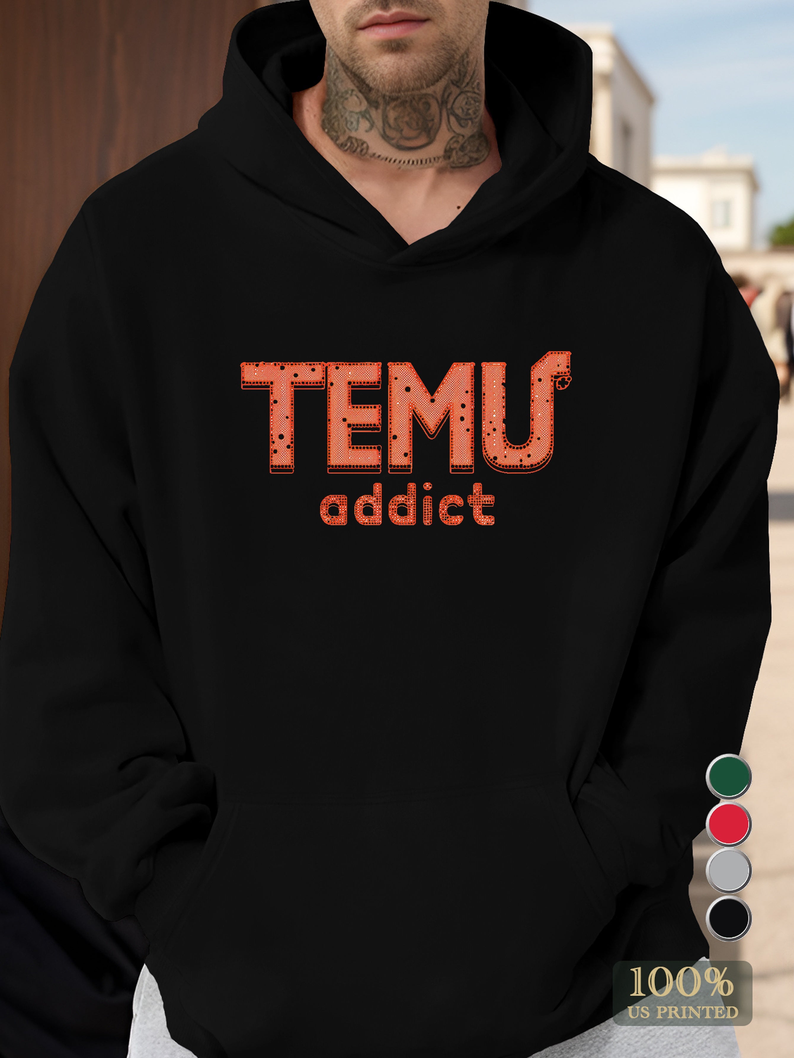 temu Men's hooded sweatshirt