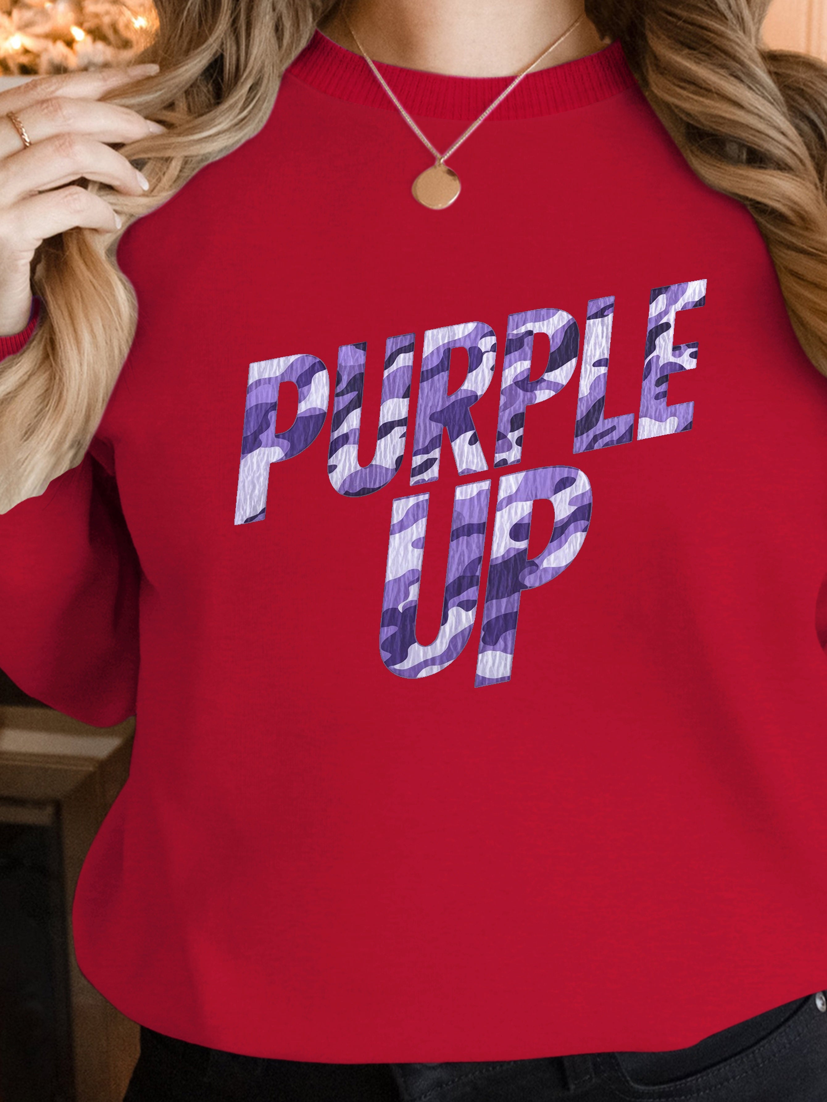 Purple Up women's sweatshirts