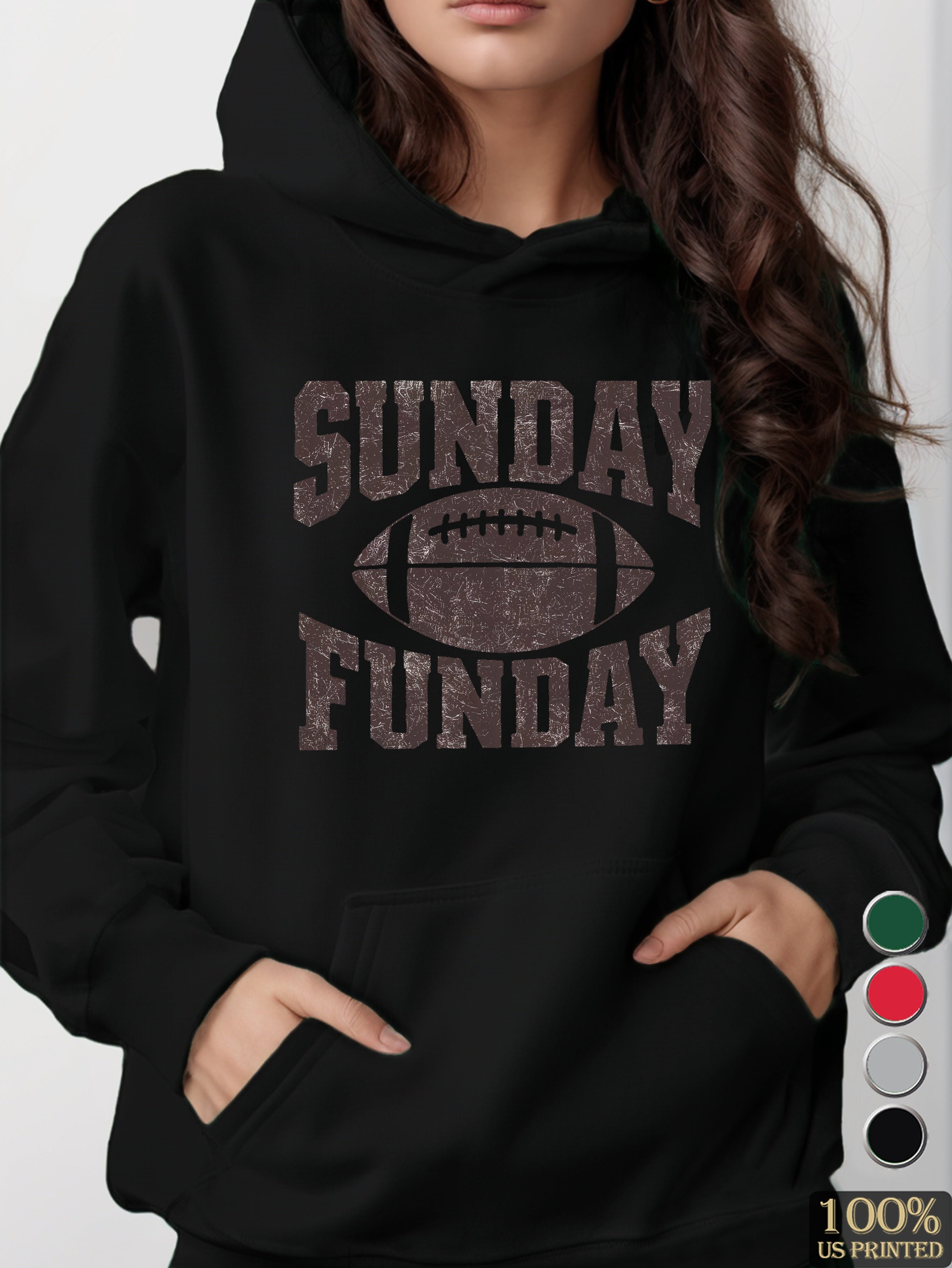 SUNDAY FUNDAY women's hooded sweatshirt