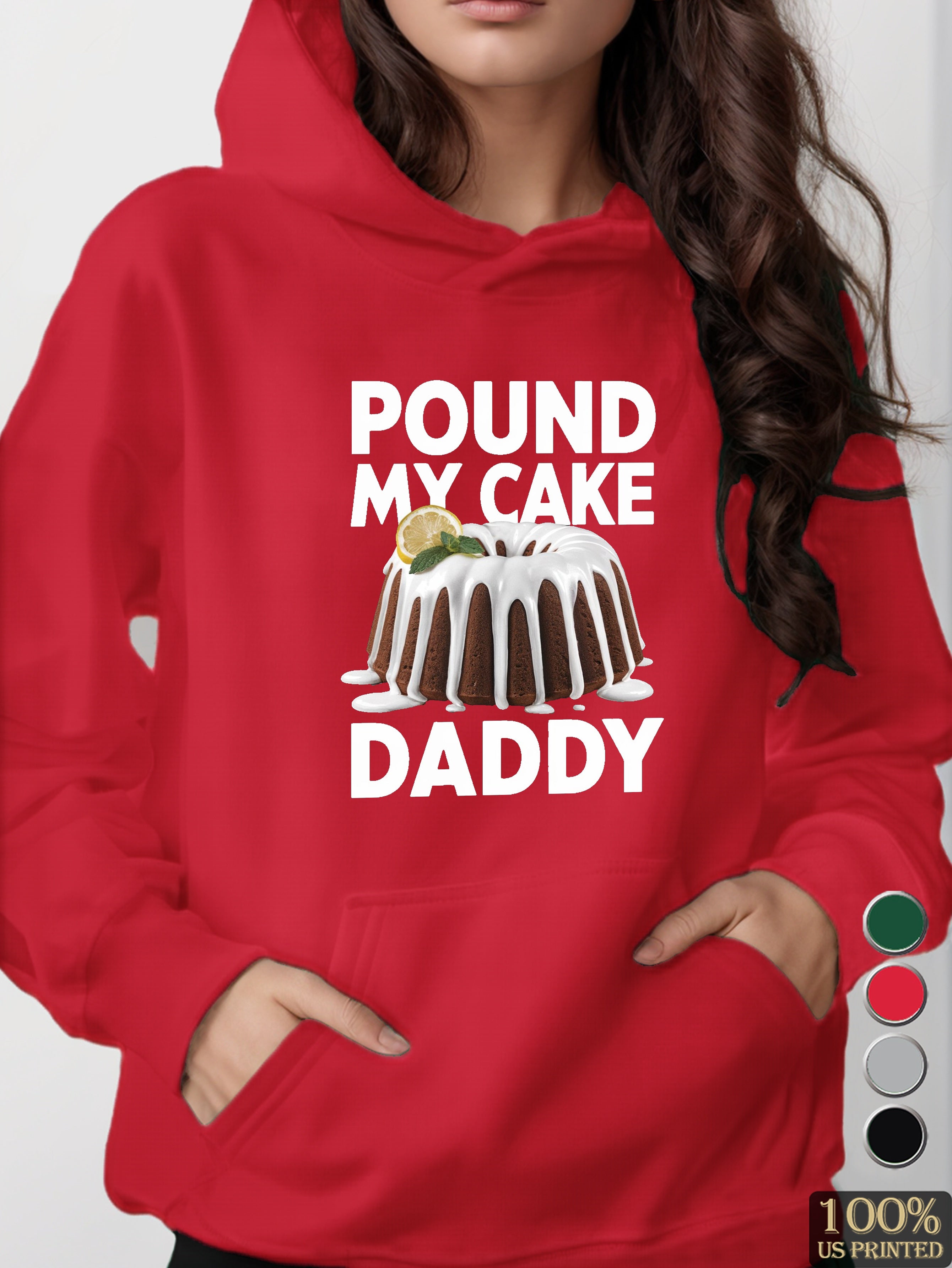 POUND MY CAKE women's hooded sweatshirt