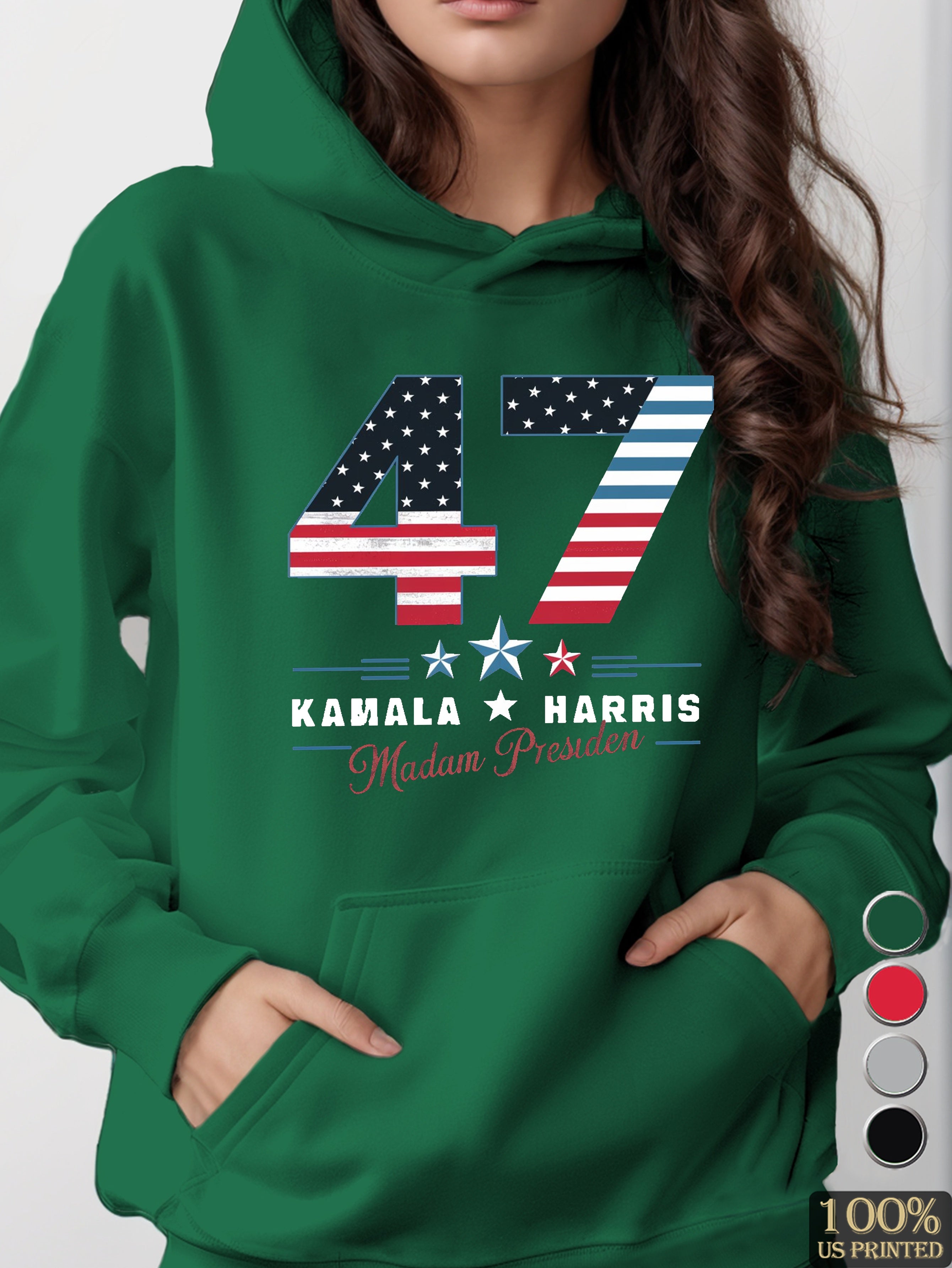 Kamala Harris Madam President women's hooded sweatshirt