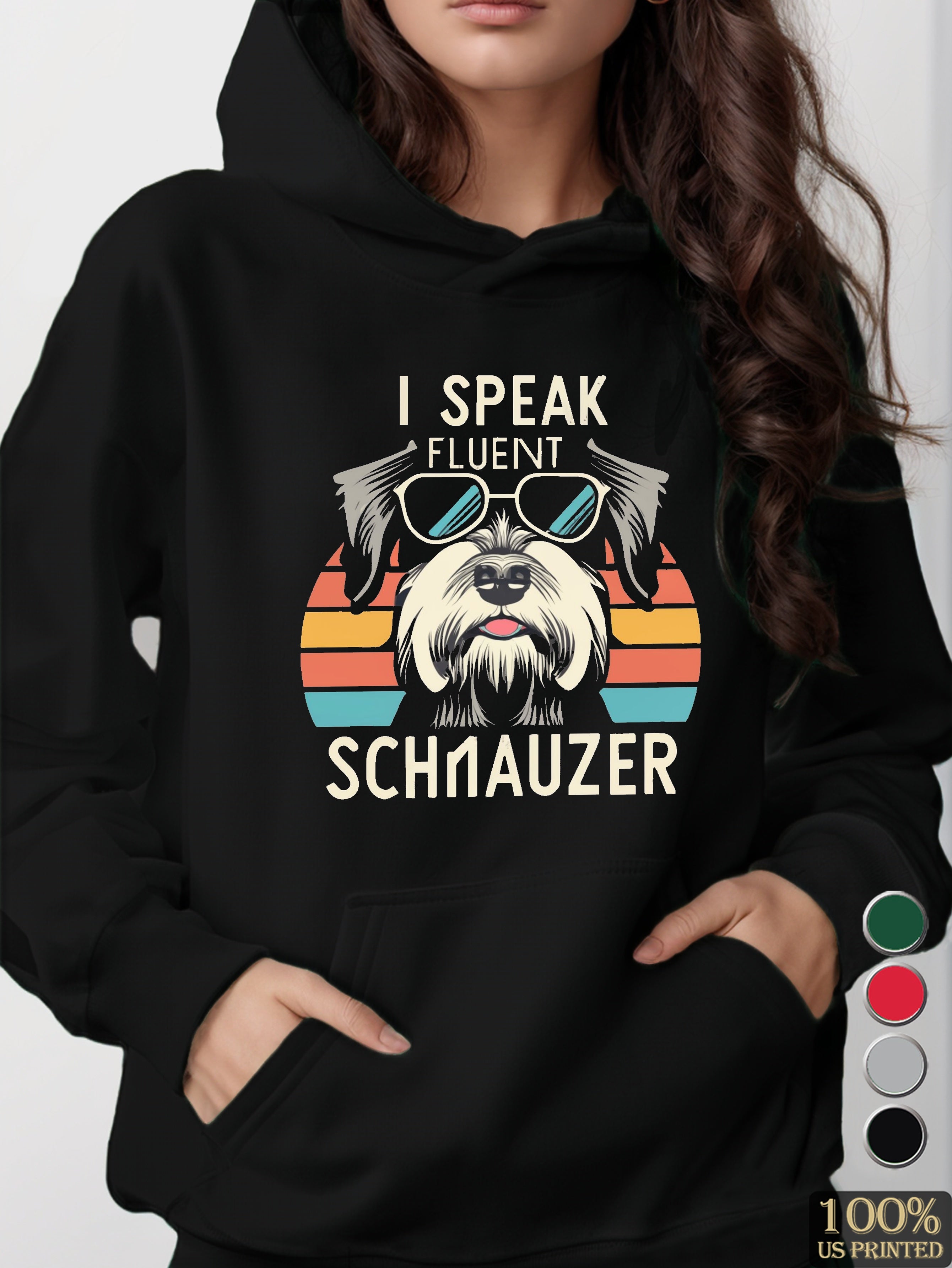 Fluent Schnauzer Style women's hooded sweatshirt
