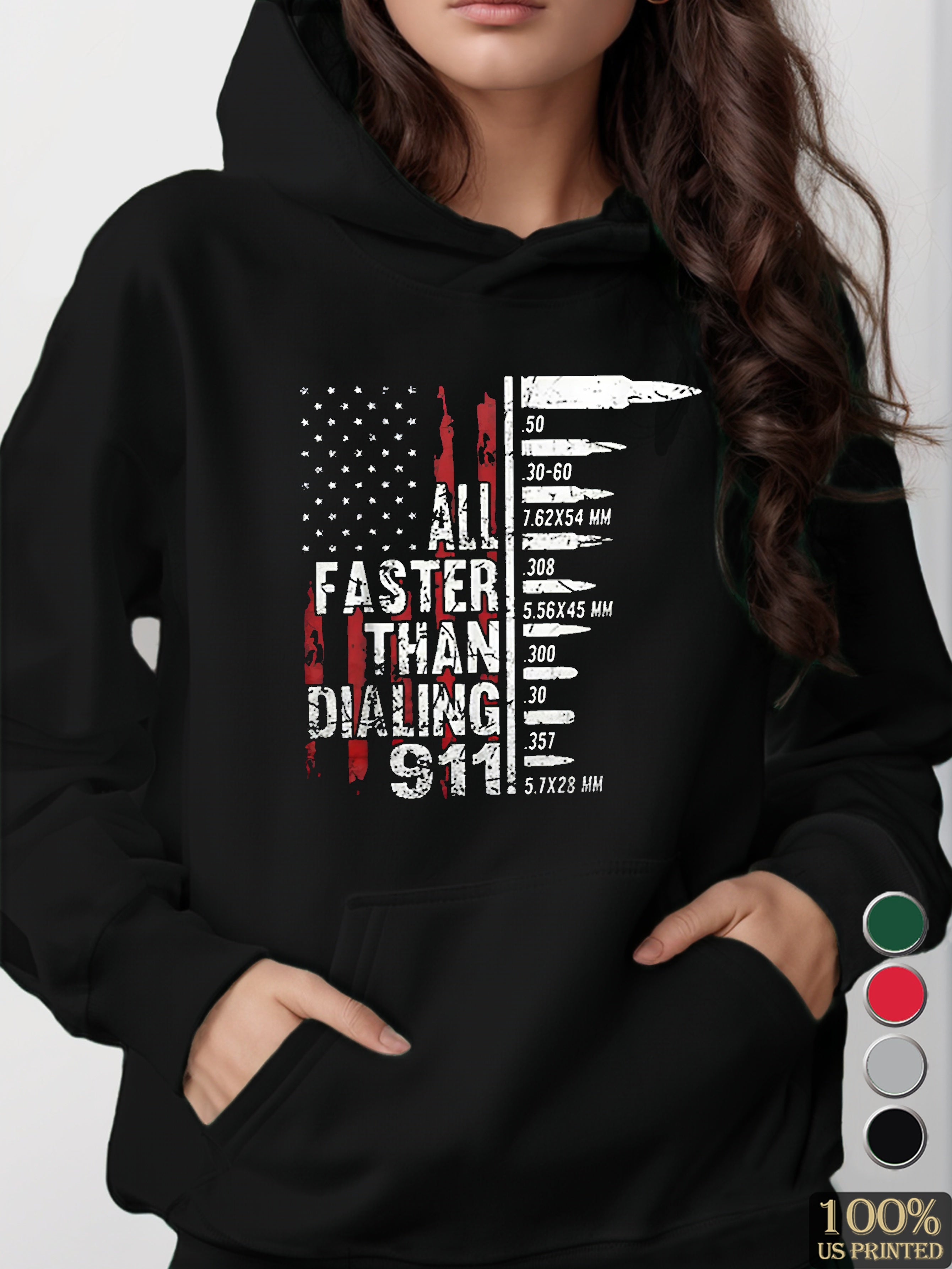 Flag women's hooded sweatshirt