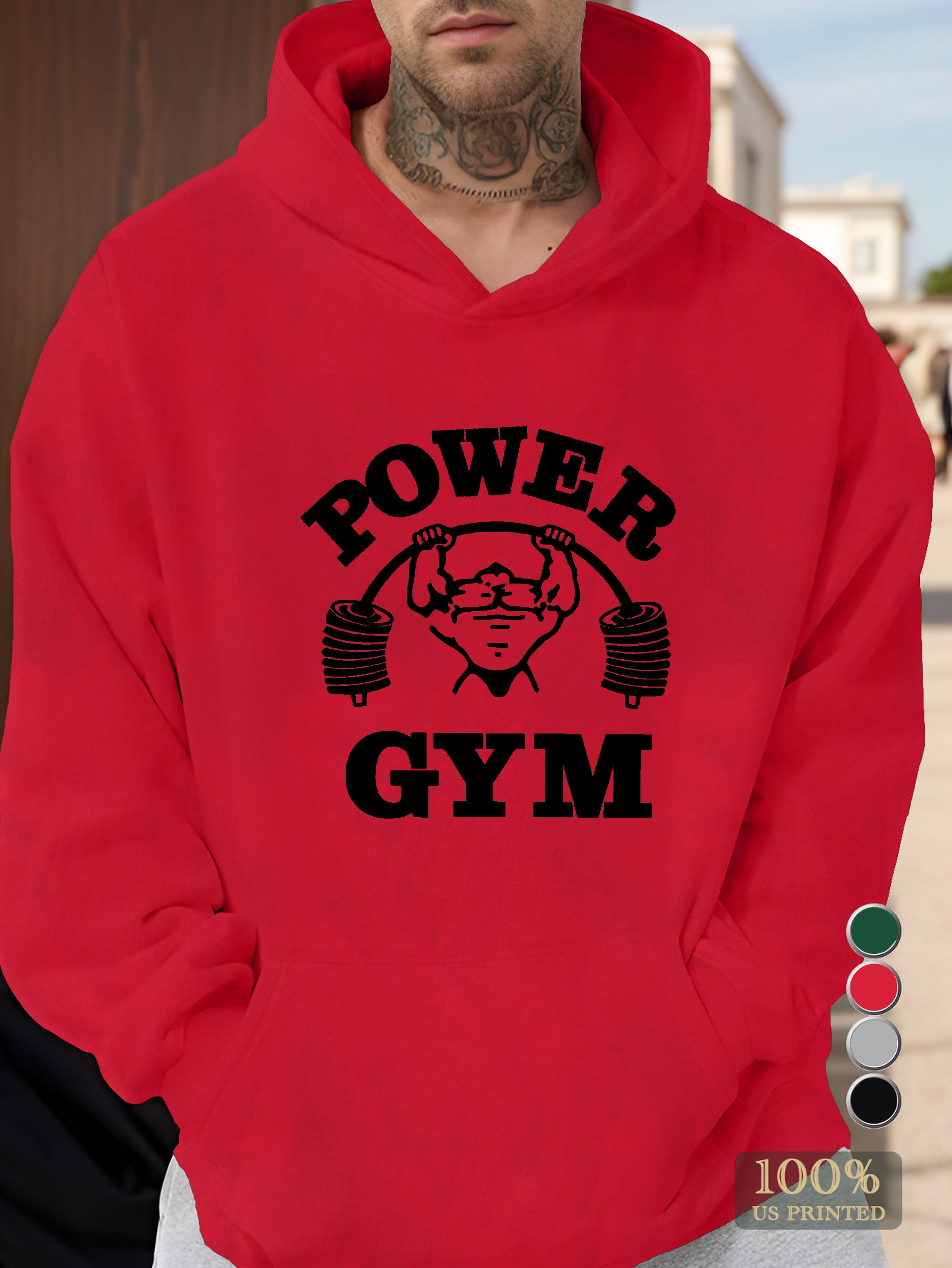 POWER gym Men's hooded sweatshirt