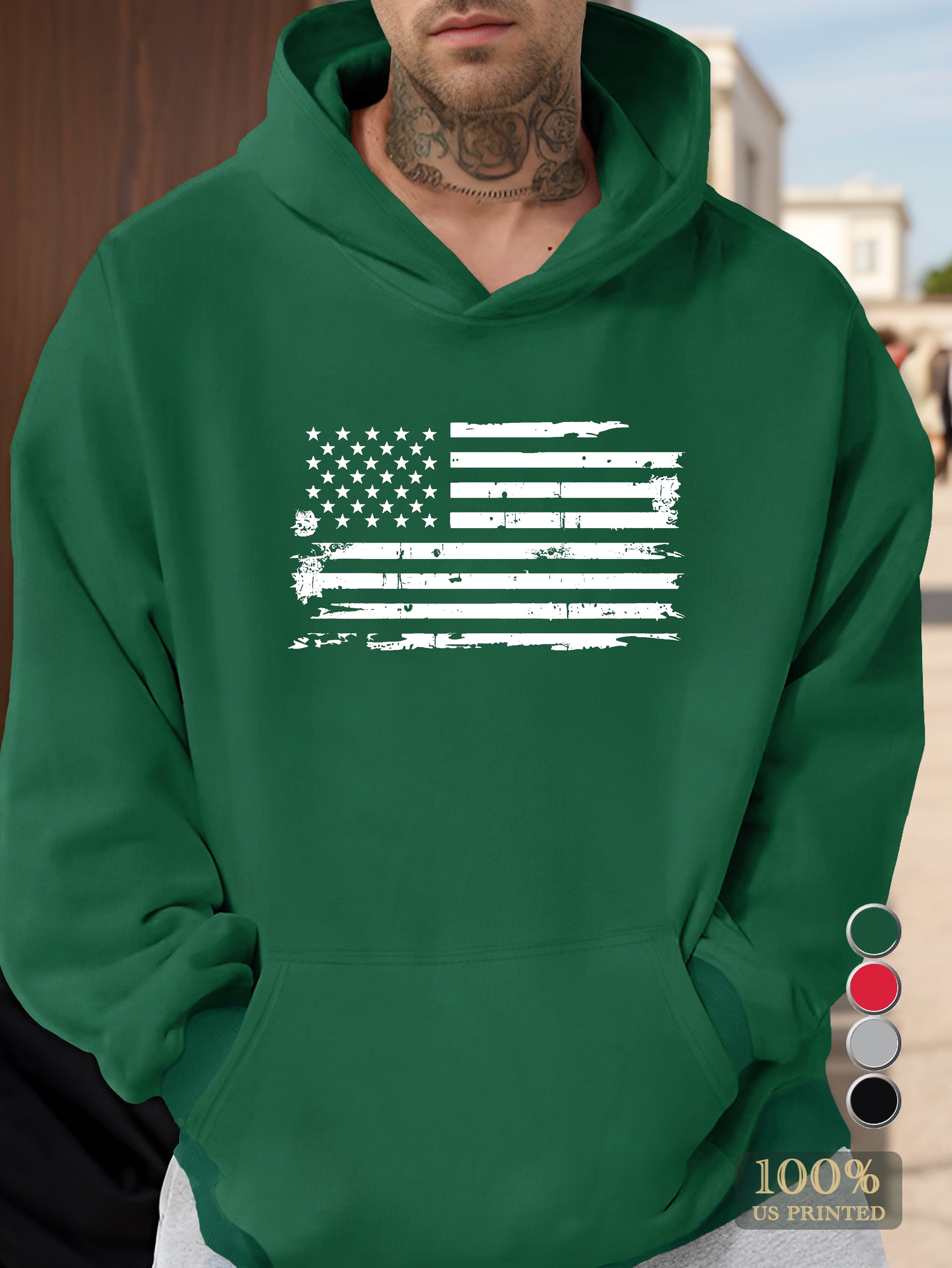 Flag Men's hooded sweatshirt