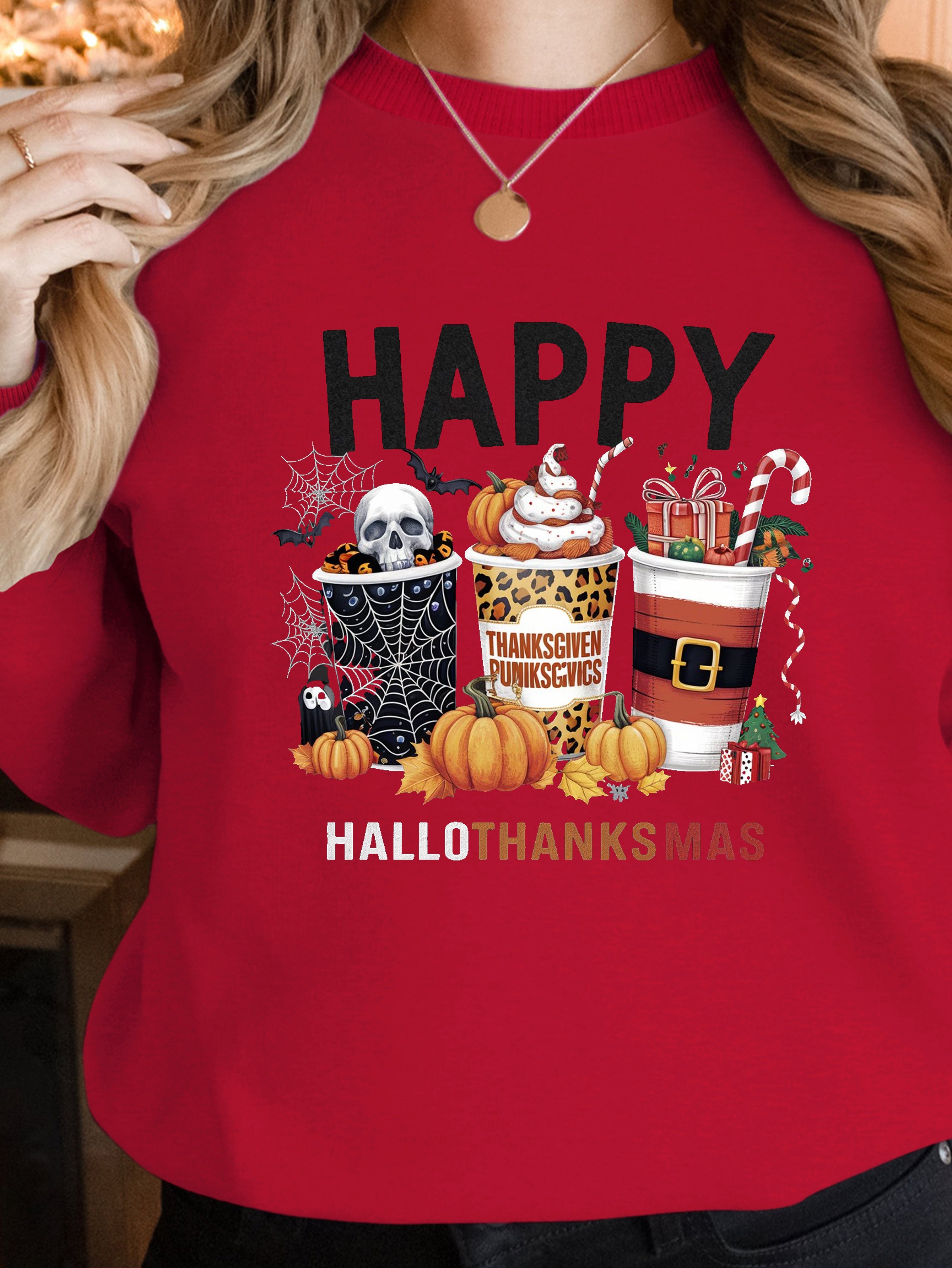 HAPPY HAPPY THANKSGIVING women's sweatshirts