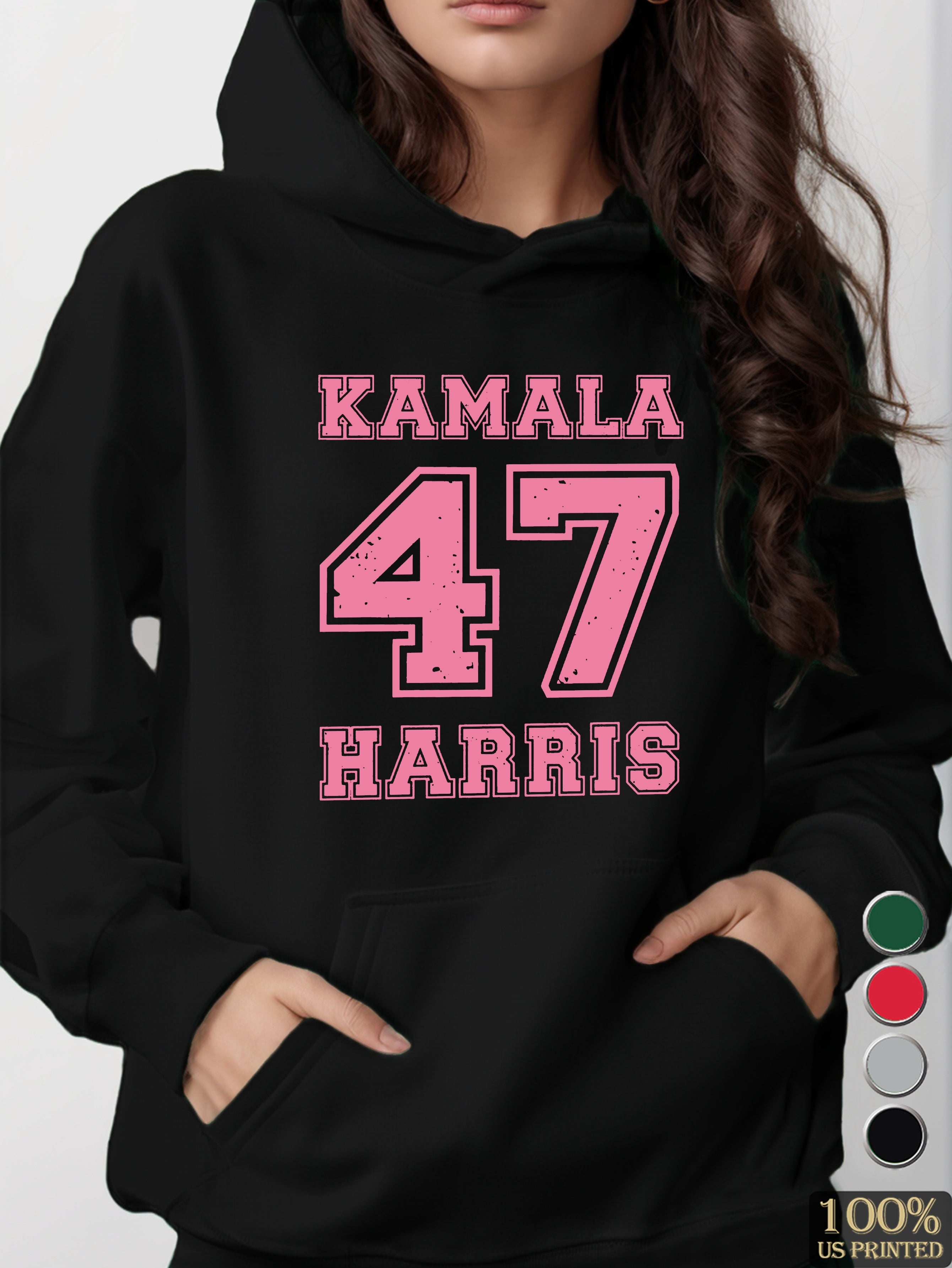 KAMALA 47 HARRIS women's hooded sweatshirt