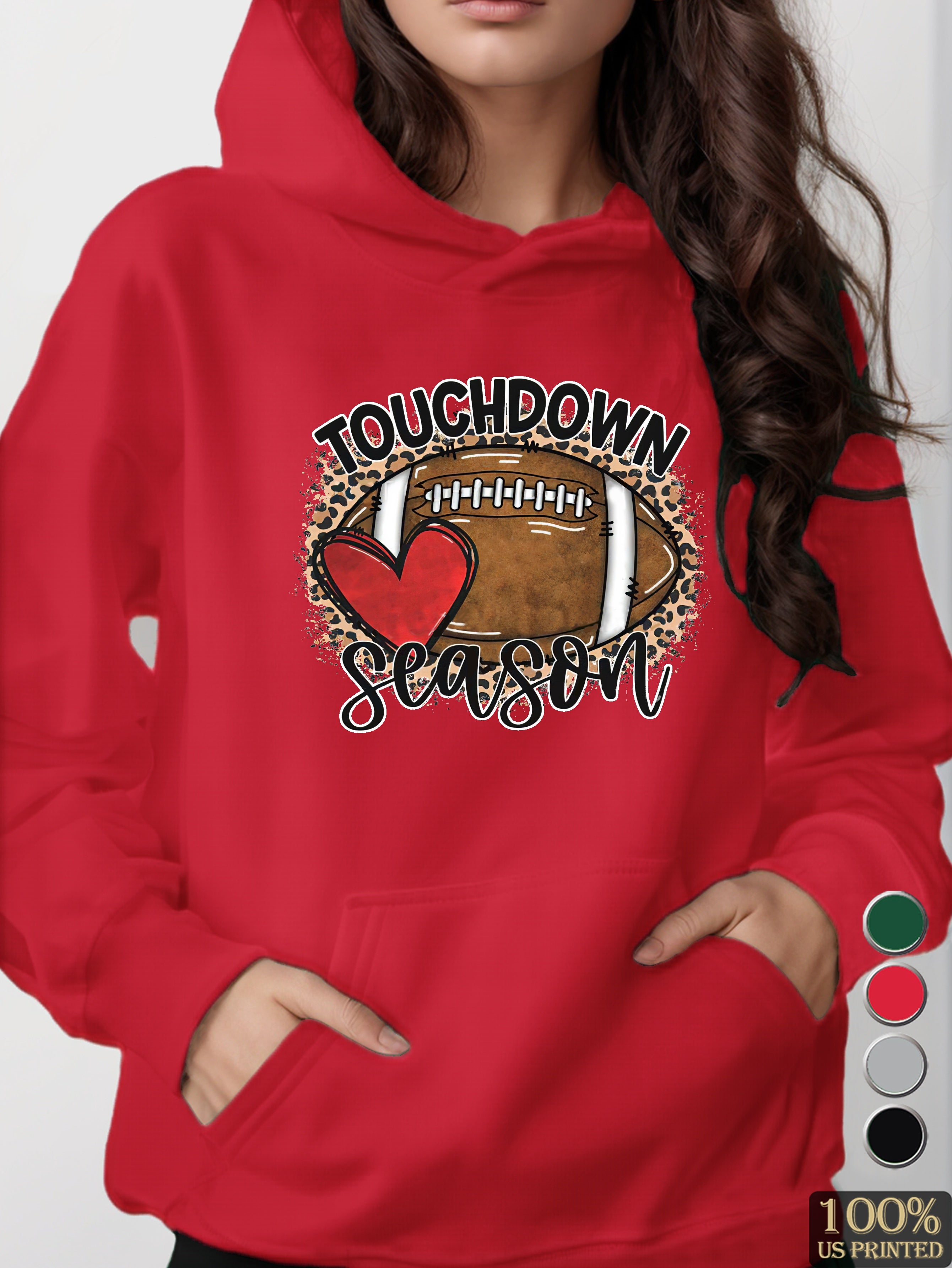 touchdown season women's hooded sweatshirt