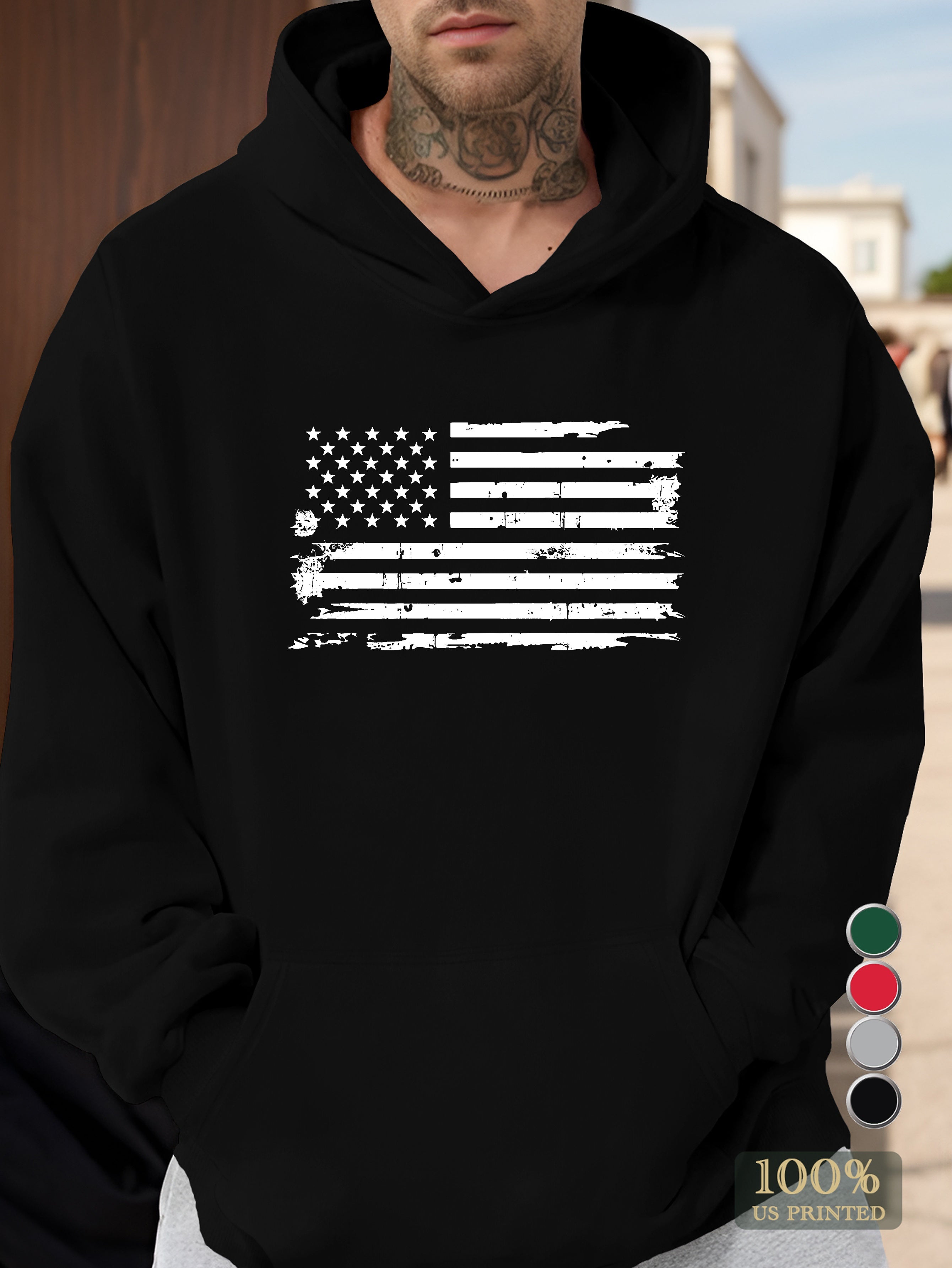 Flag Men's hooded sweatshirt