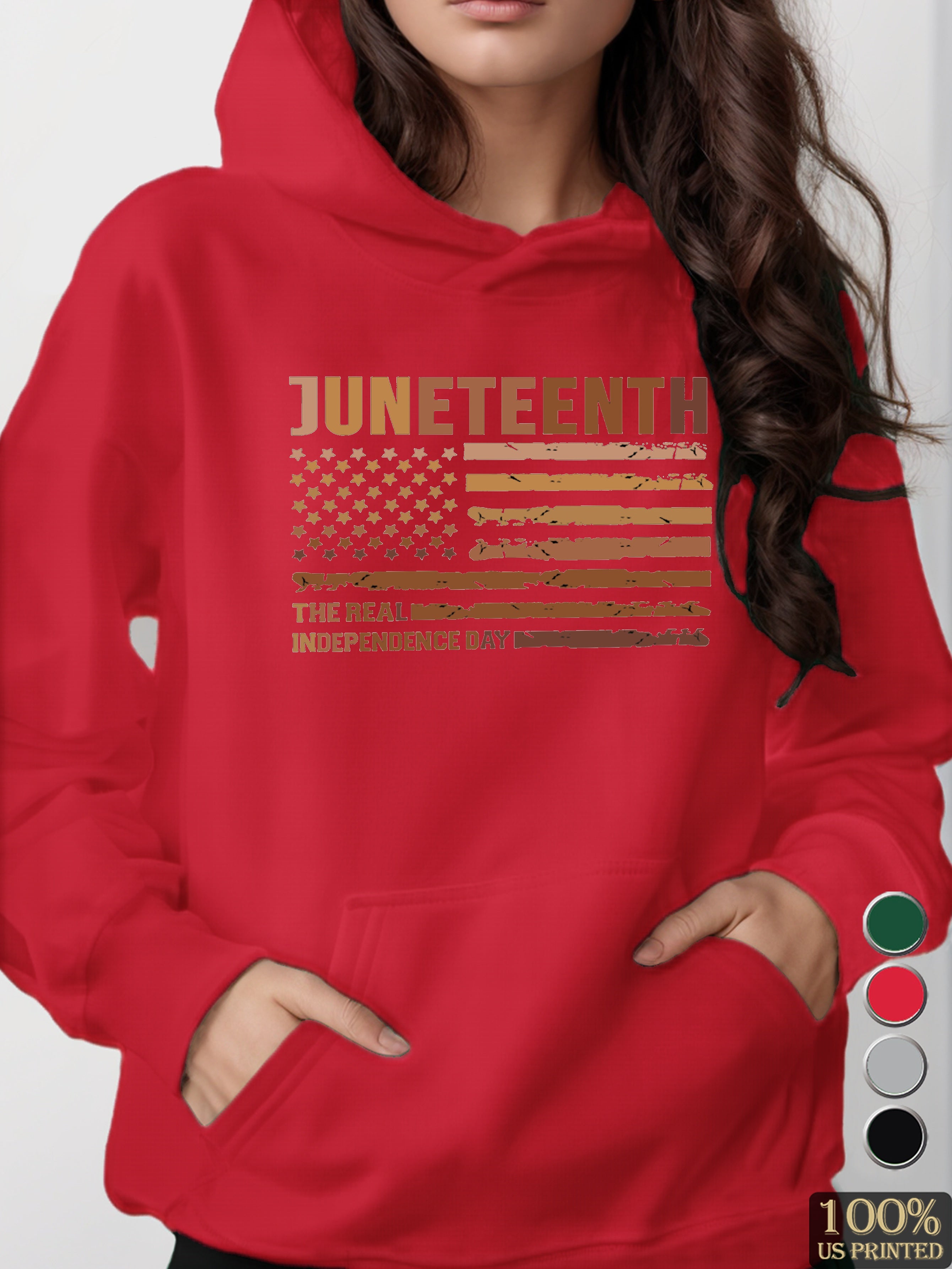 juneteenth women's hooded sweatshirt