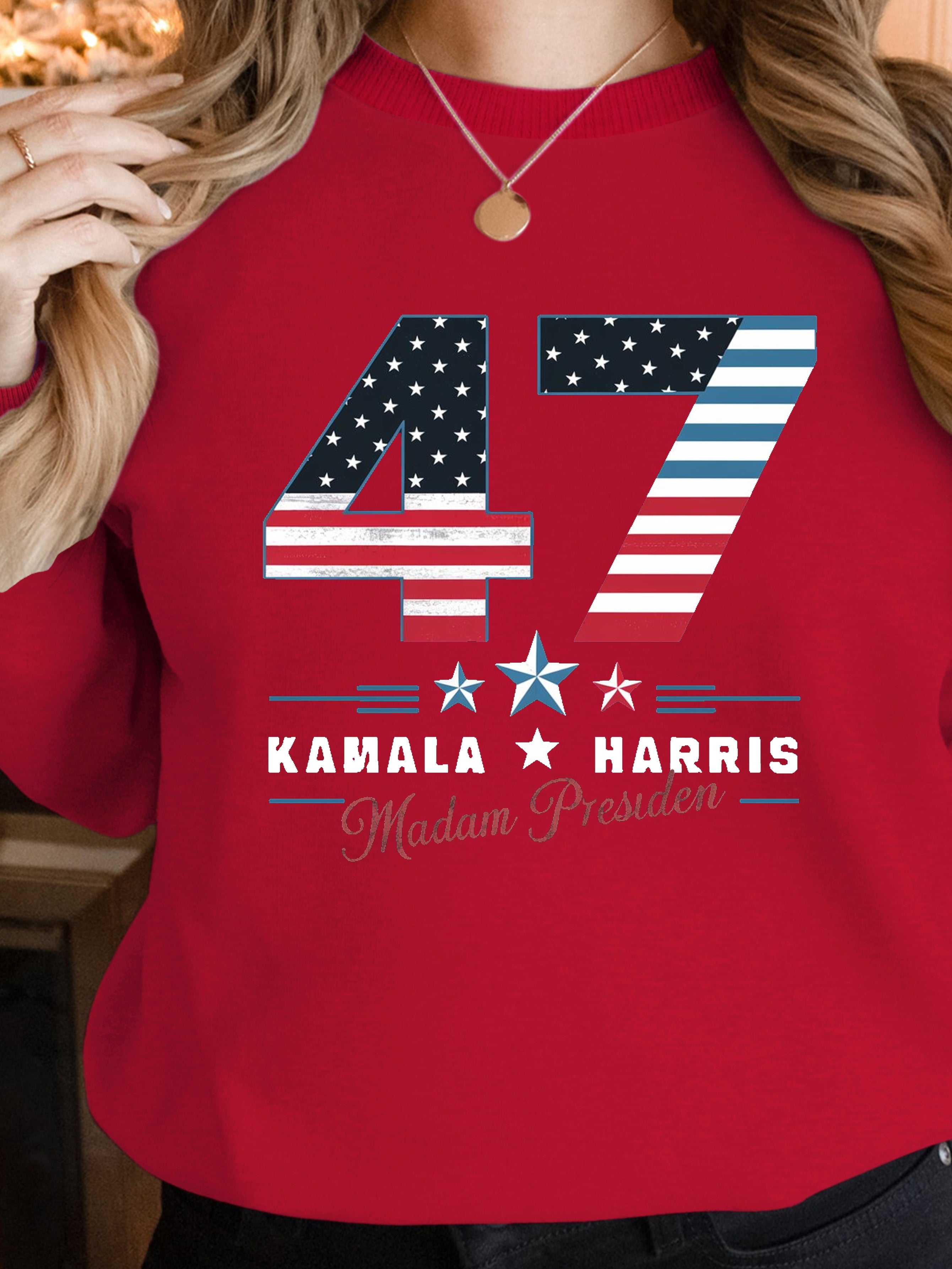 Kamala Harris Madam President women's sweatshirts